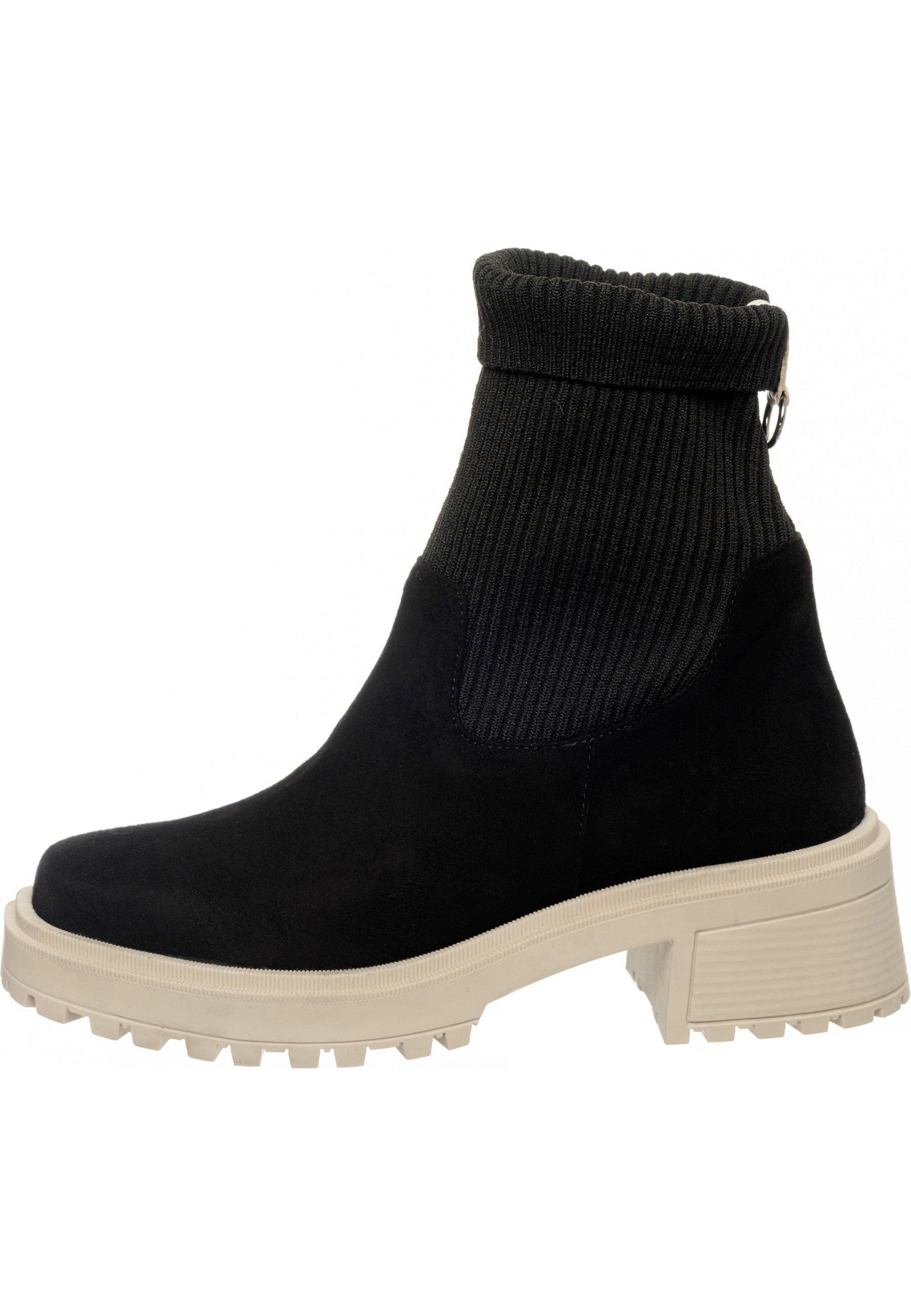 Nordic Knit Platform Boots – Black