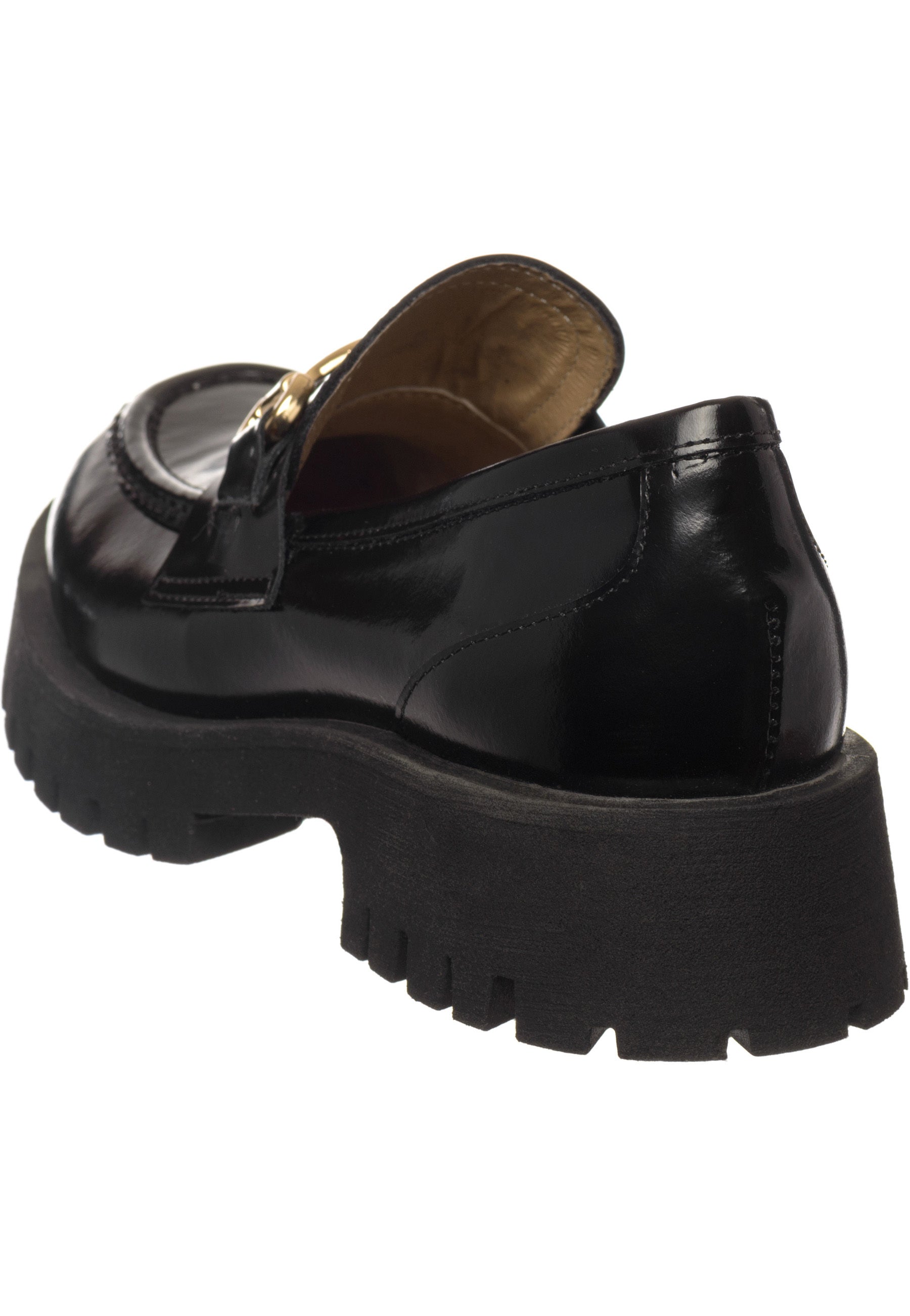 Luxe Glide Gold-Bit Loafers Josephine - Black