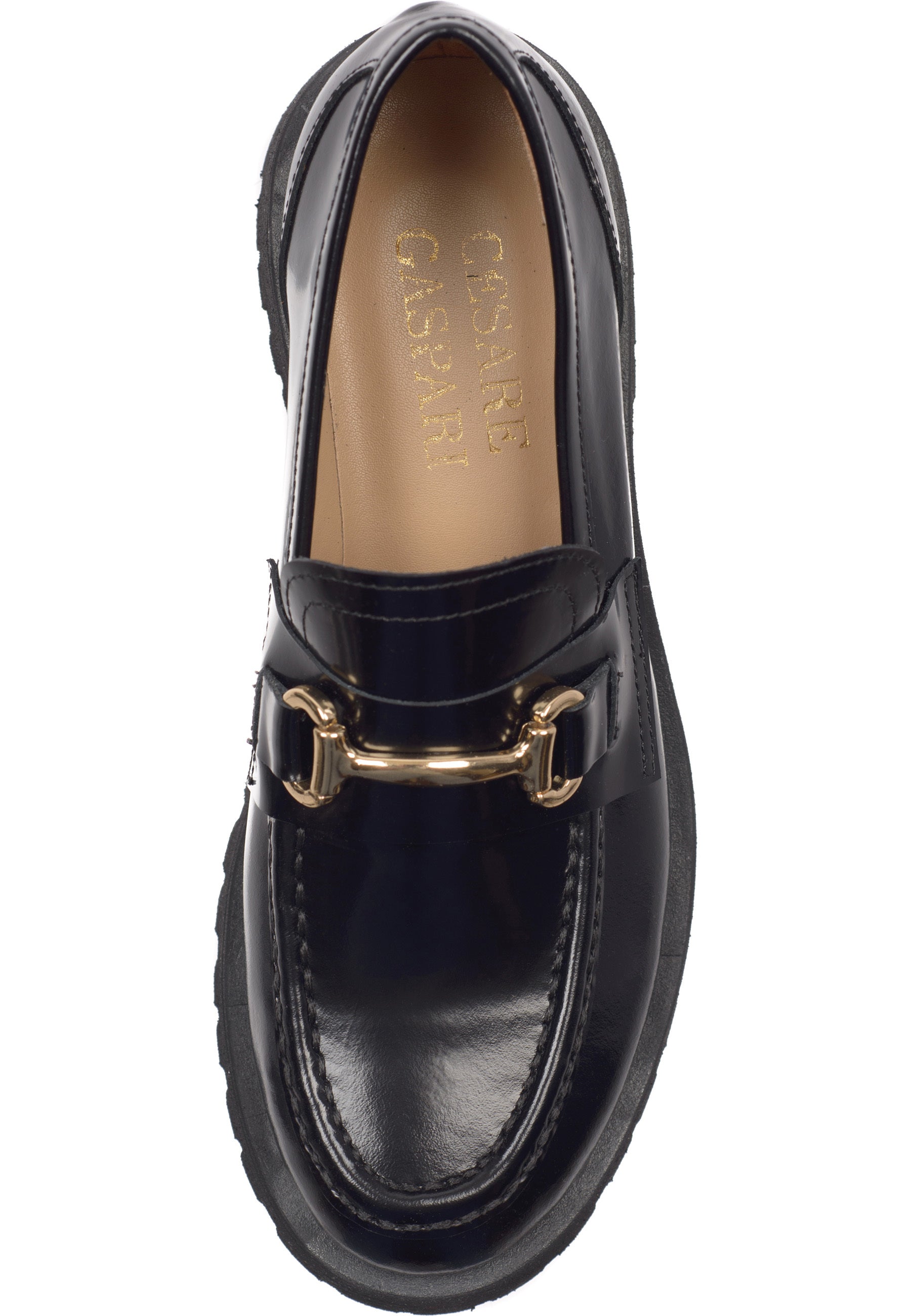 Luxe Glide Gold-Bit Loafers Josephine - Black