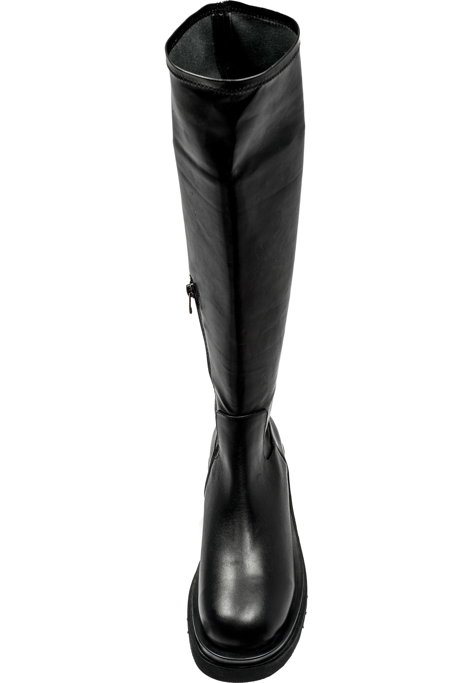 Knee-High Leather Lug Boots