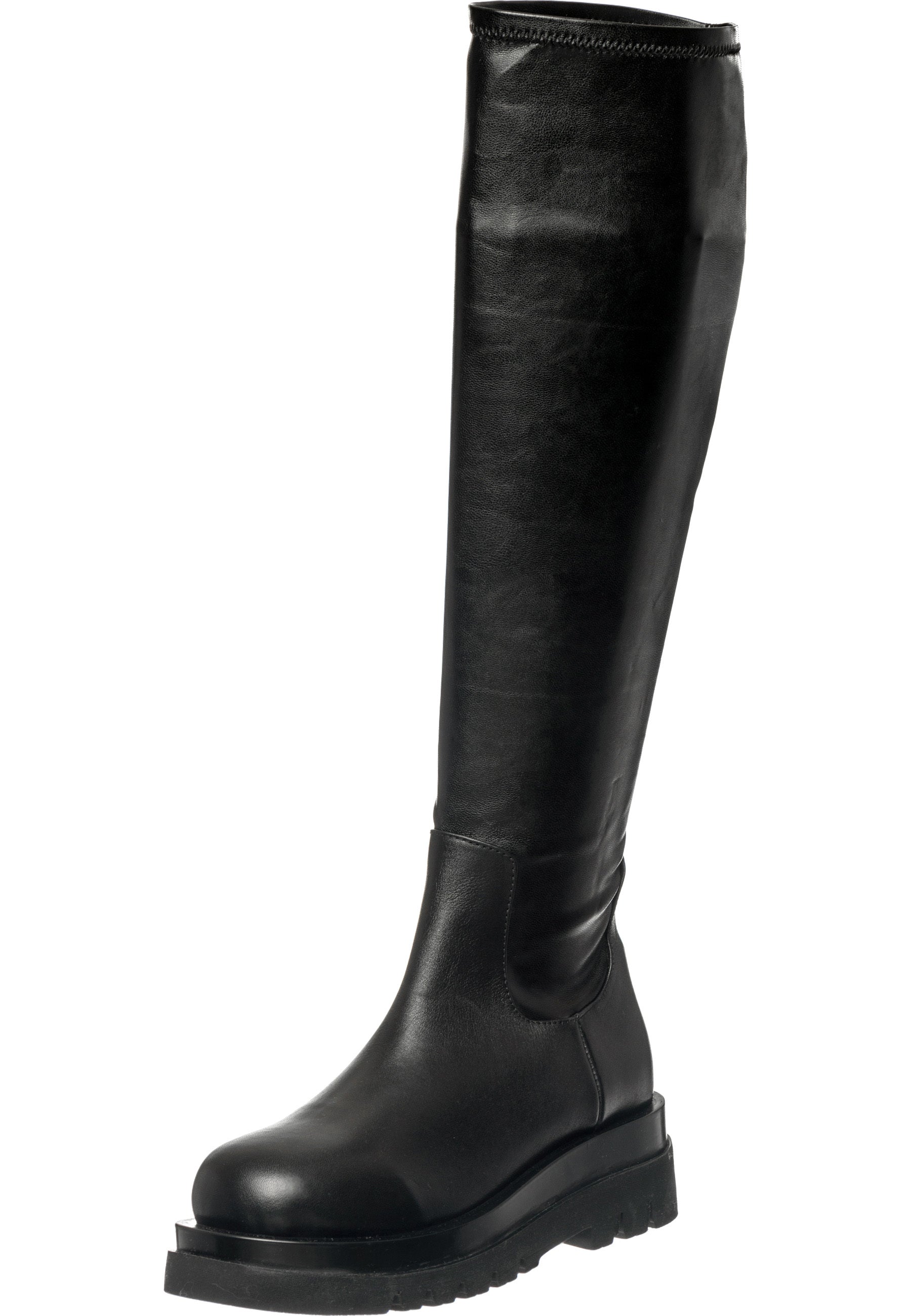 Knee-High Leather Lug Boots