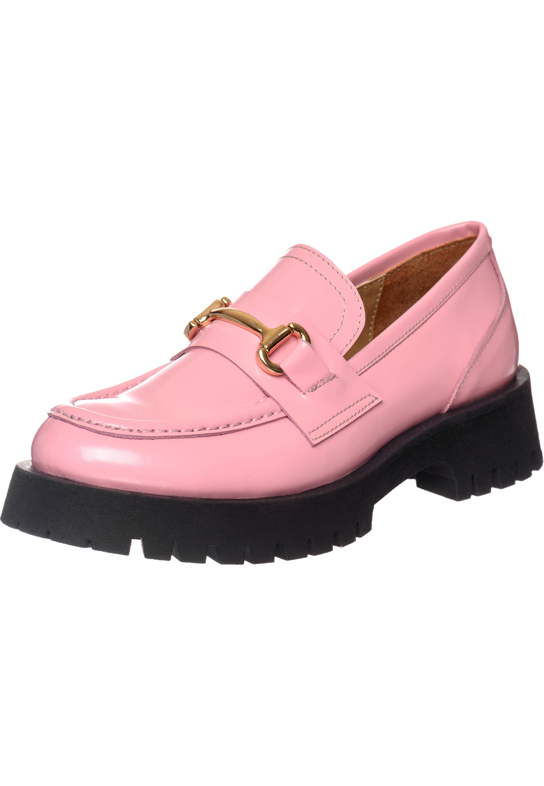 Luxe Glide Gold-Bit Loafers Josephine - Pink