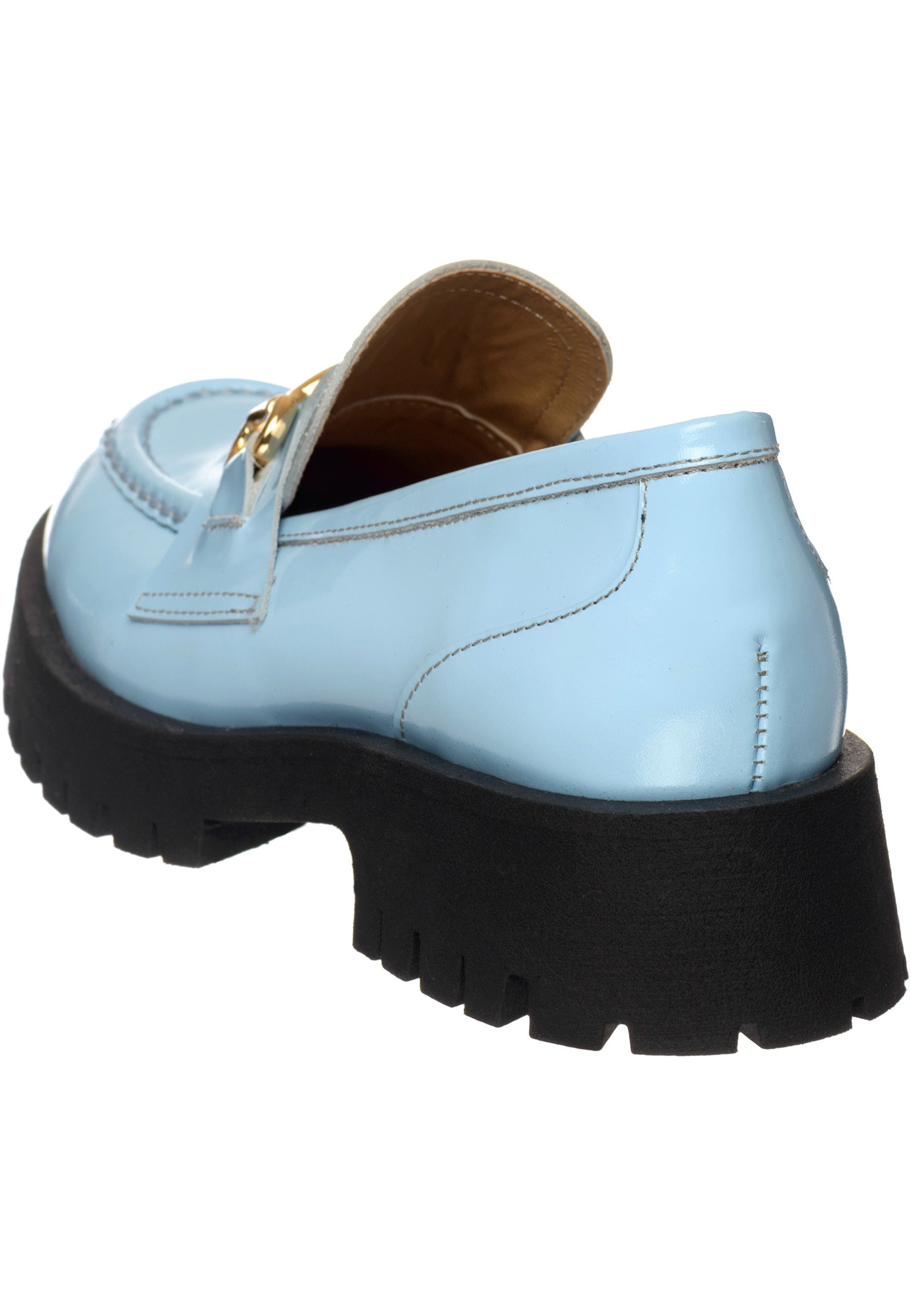 Luxe Glide Gold-Bit Loafers Josephine - Blue