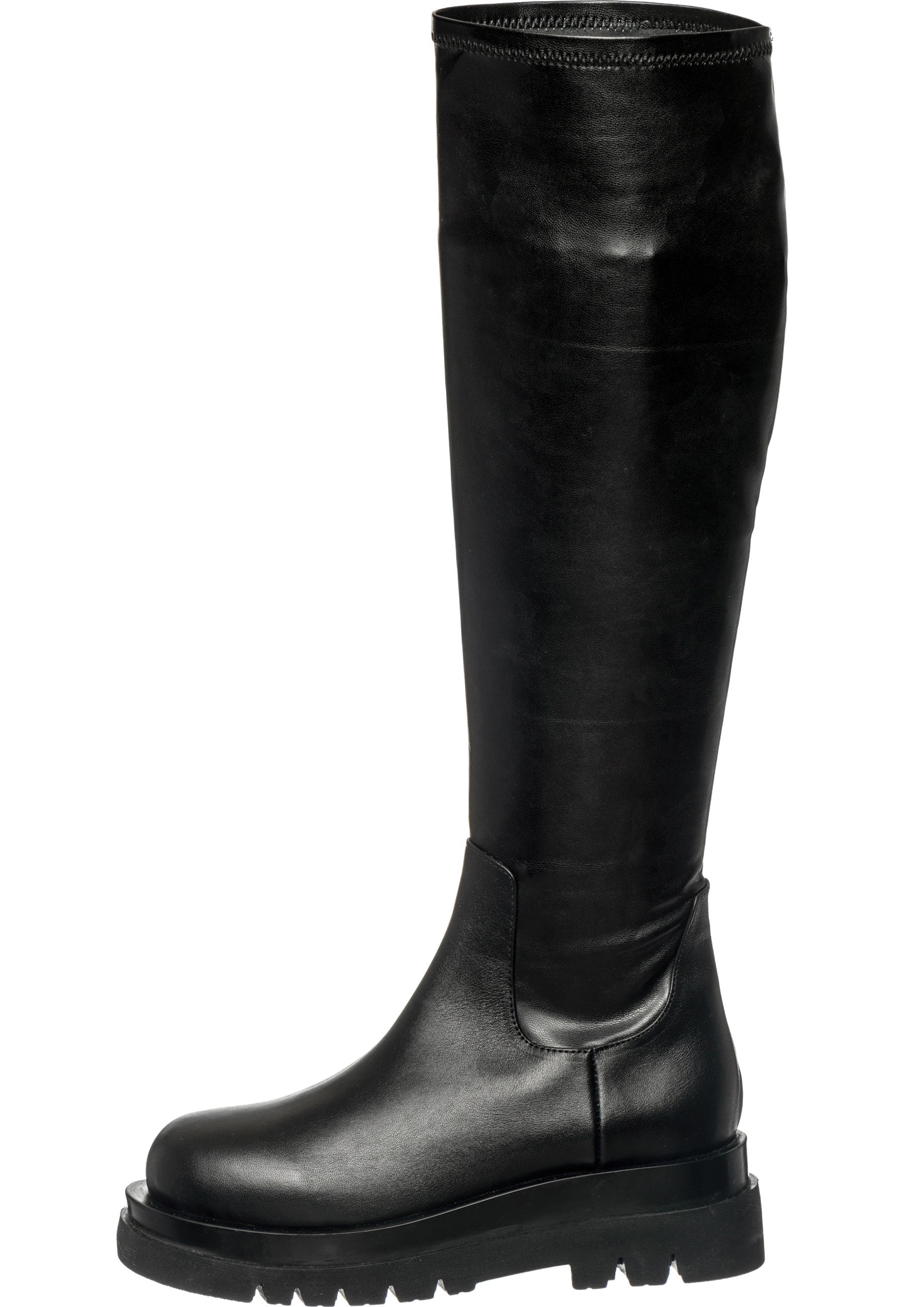 Knee-High Leather Lug Boots