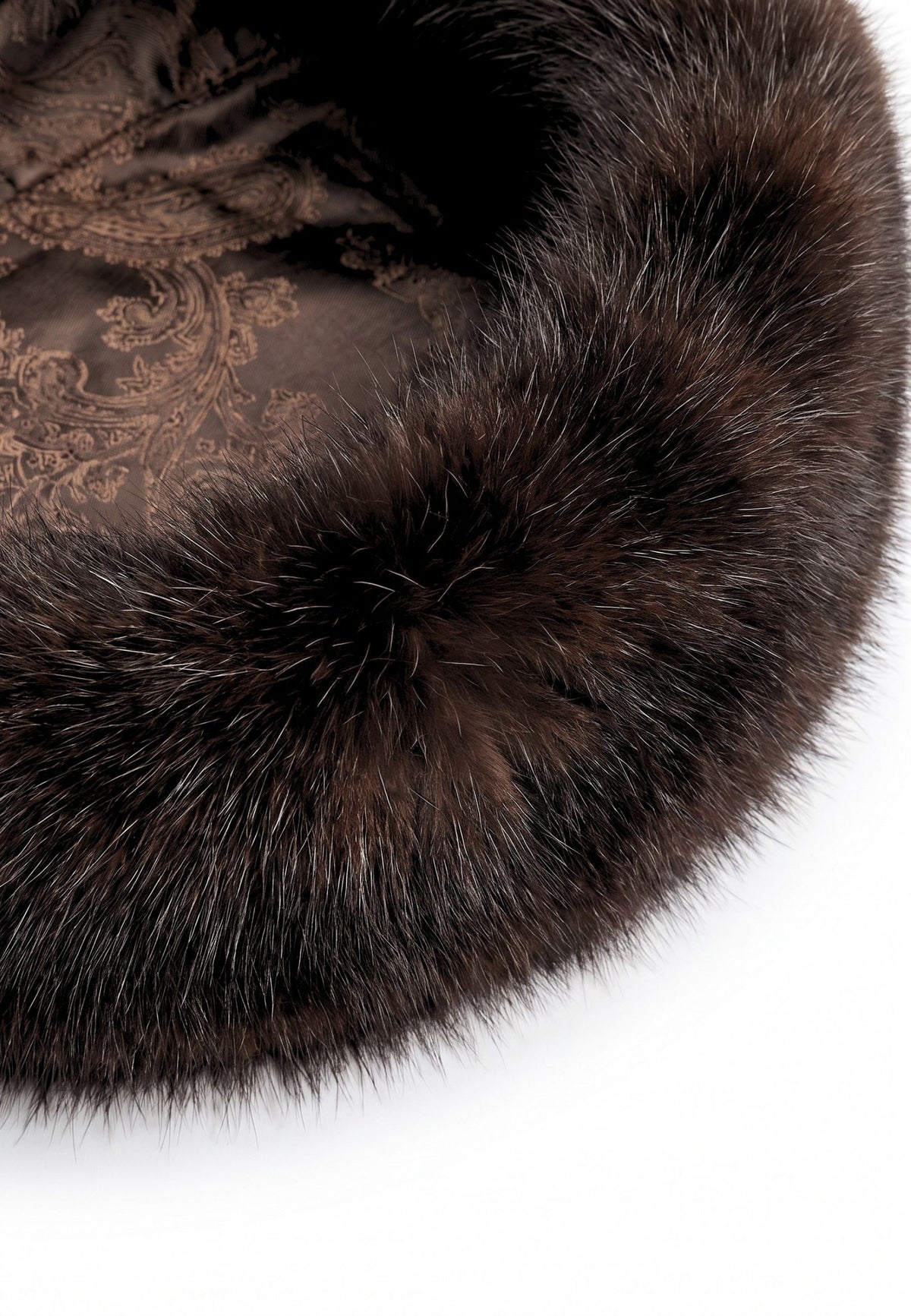 Gorro de invierno de piel sintética – Marrón oscuro