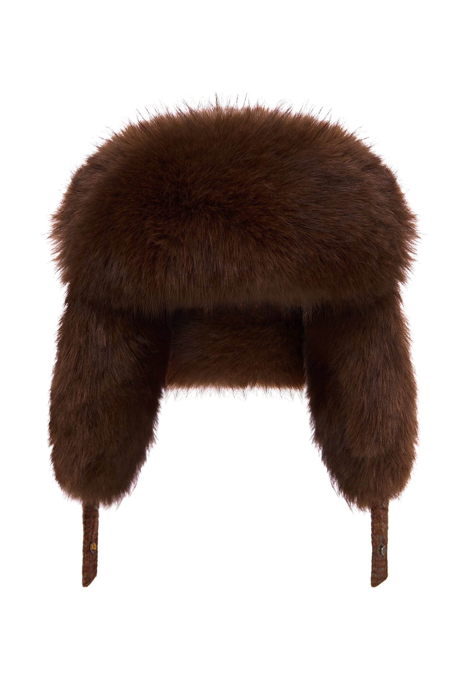 Trapper-hat i uld – Brun