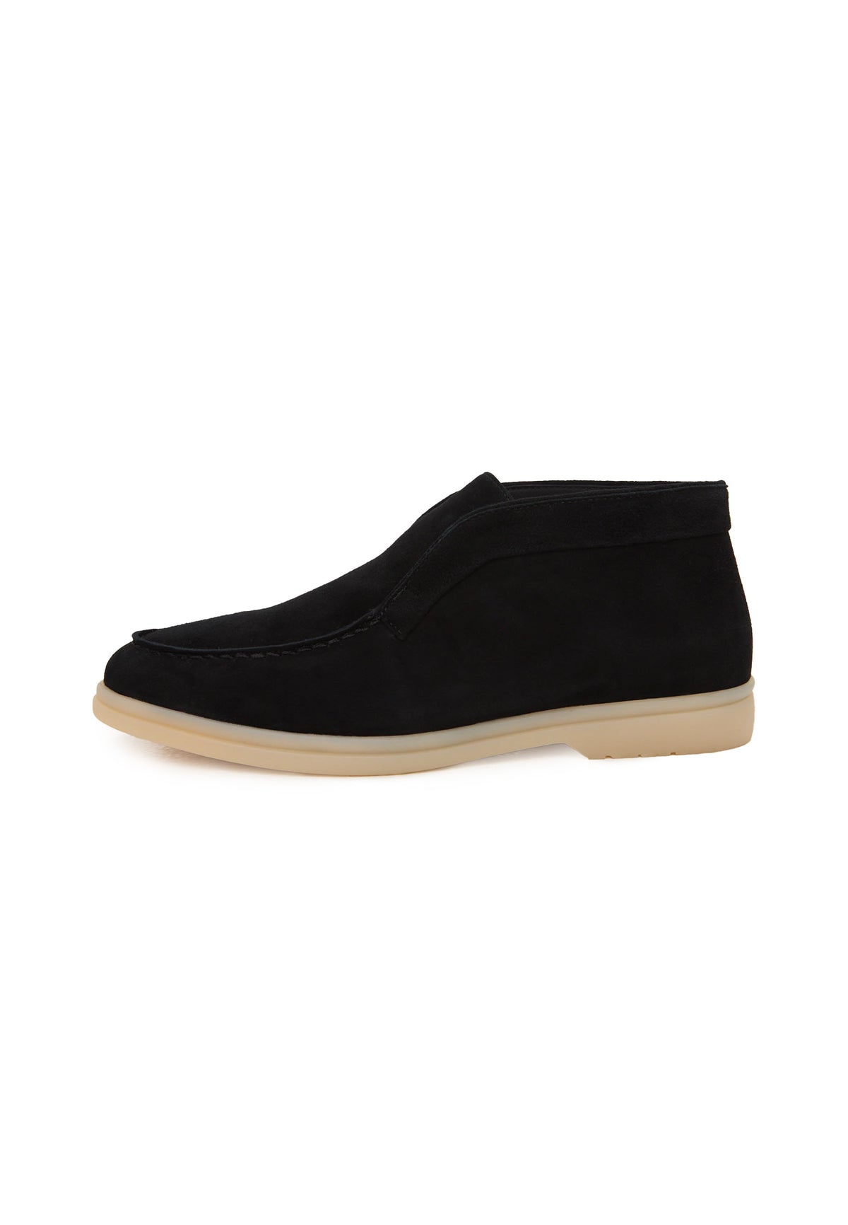 Noir Step Loafer mit hohem Absatz – Schwarz