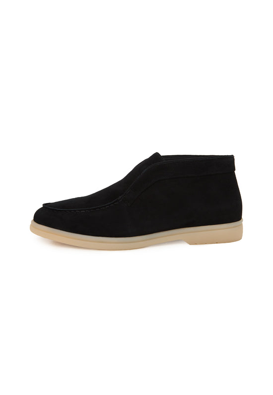 Noir Step Loafer mit hohem Absatz – Schwarz