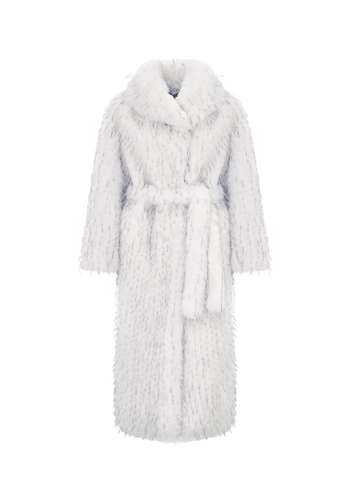 Couture maxi jas van imitatiebont – Sabelbruin