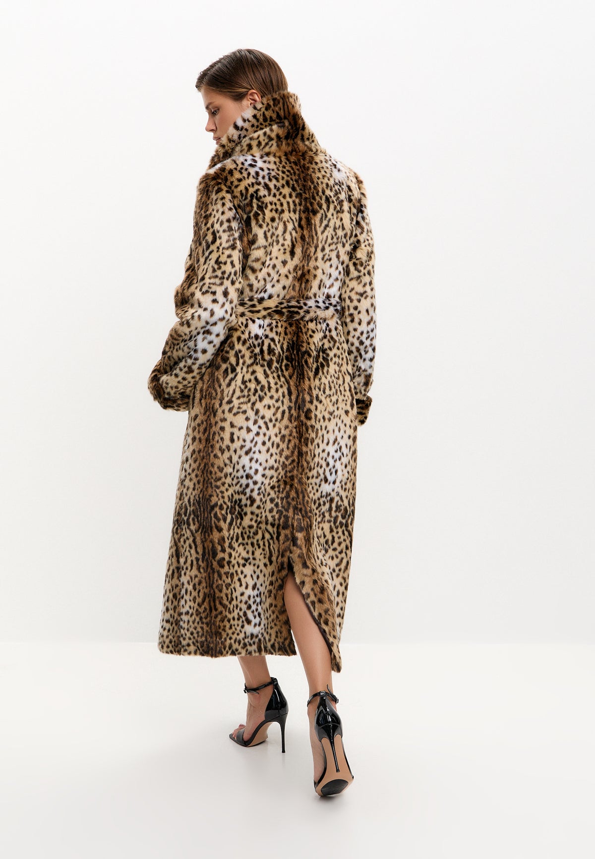 Cappotto maxi in pelliccia sintetica – Leopardo