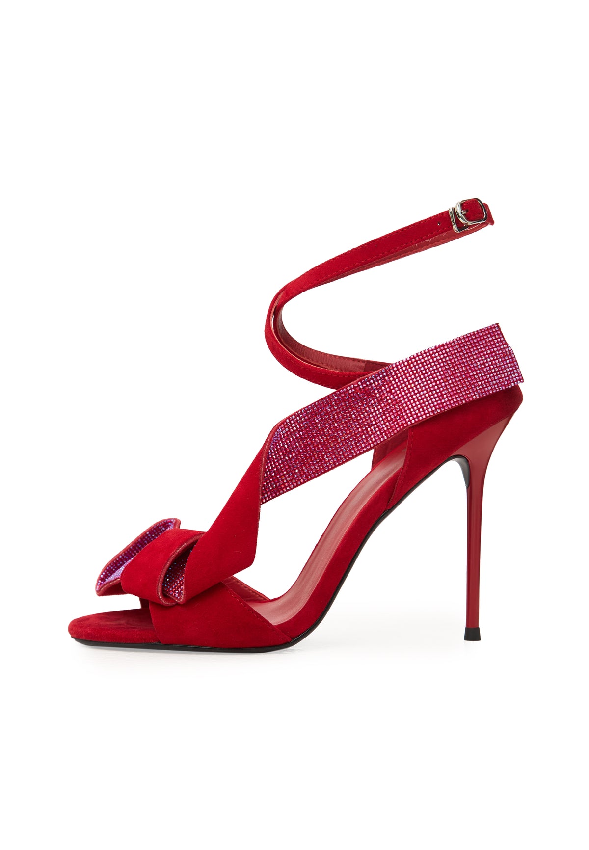 Sandales à talons aiguilles Mireille – Rouge