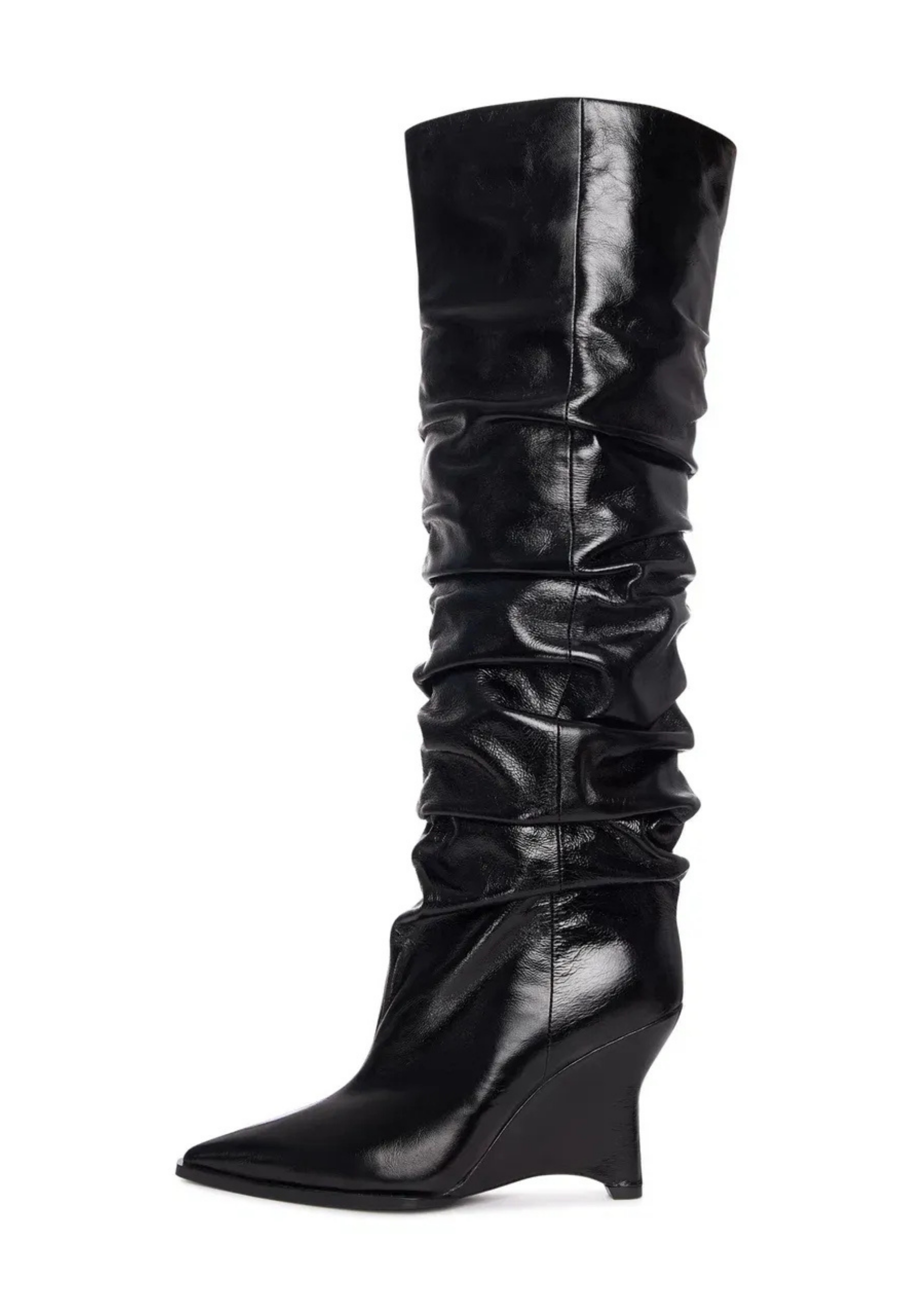 Leather Slouch Boots