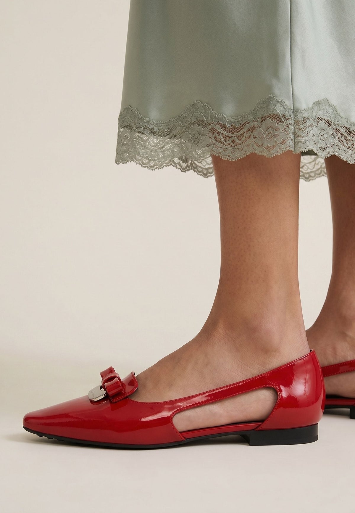 Ballerine cut-out Refined Elegance – Rosso