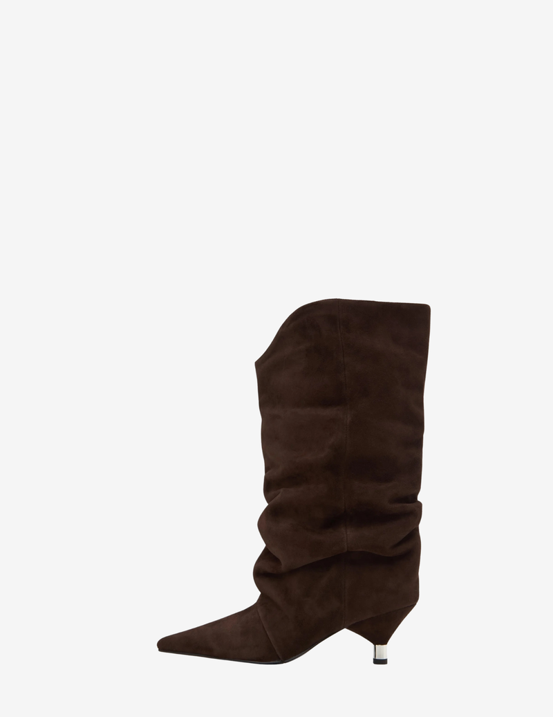 KITTEN HEEL SLOUCH BOOTS