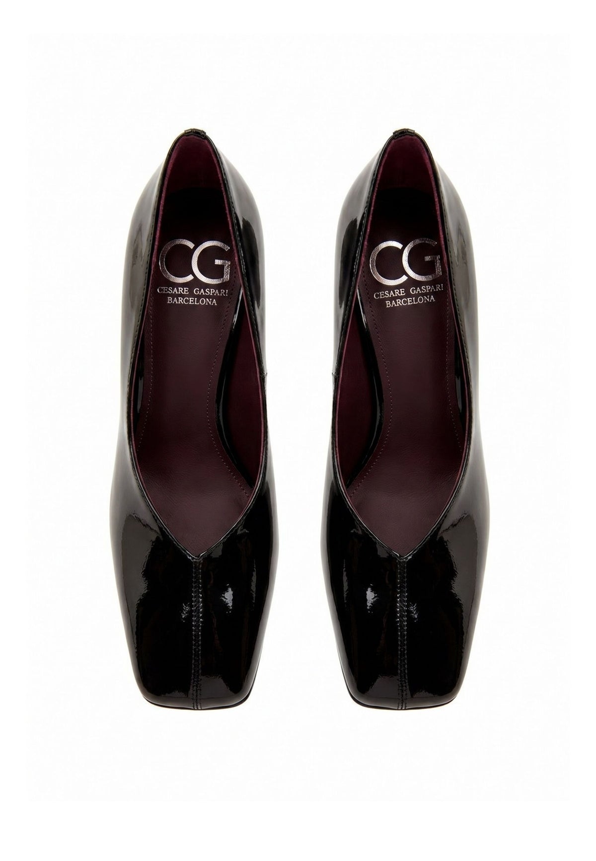 Patent Block Heel Pumps – Black