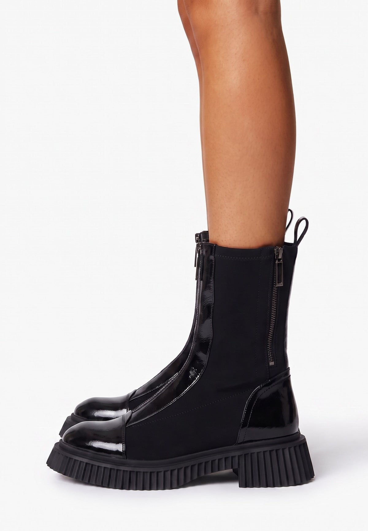 Chelsea boots met plateauzool – Zwart