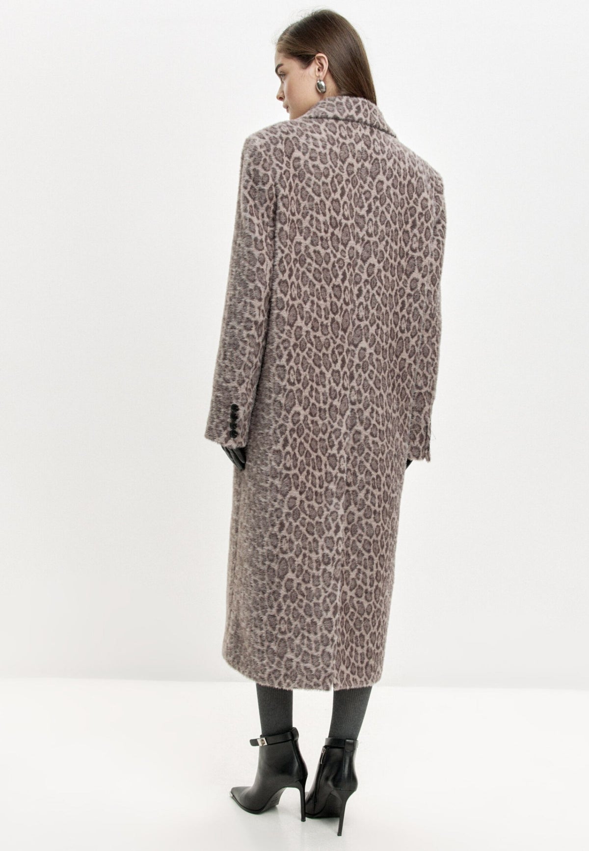 Manteau long en fausse fourrure Bianca - Leopard