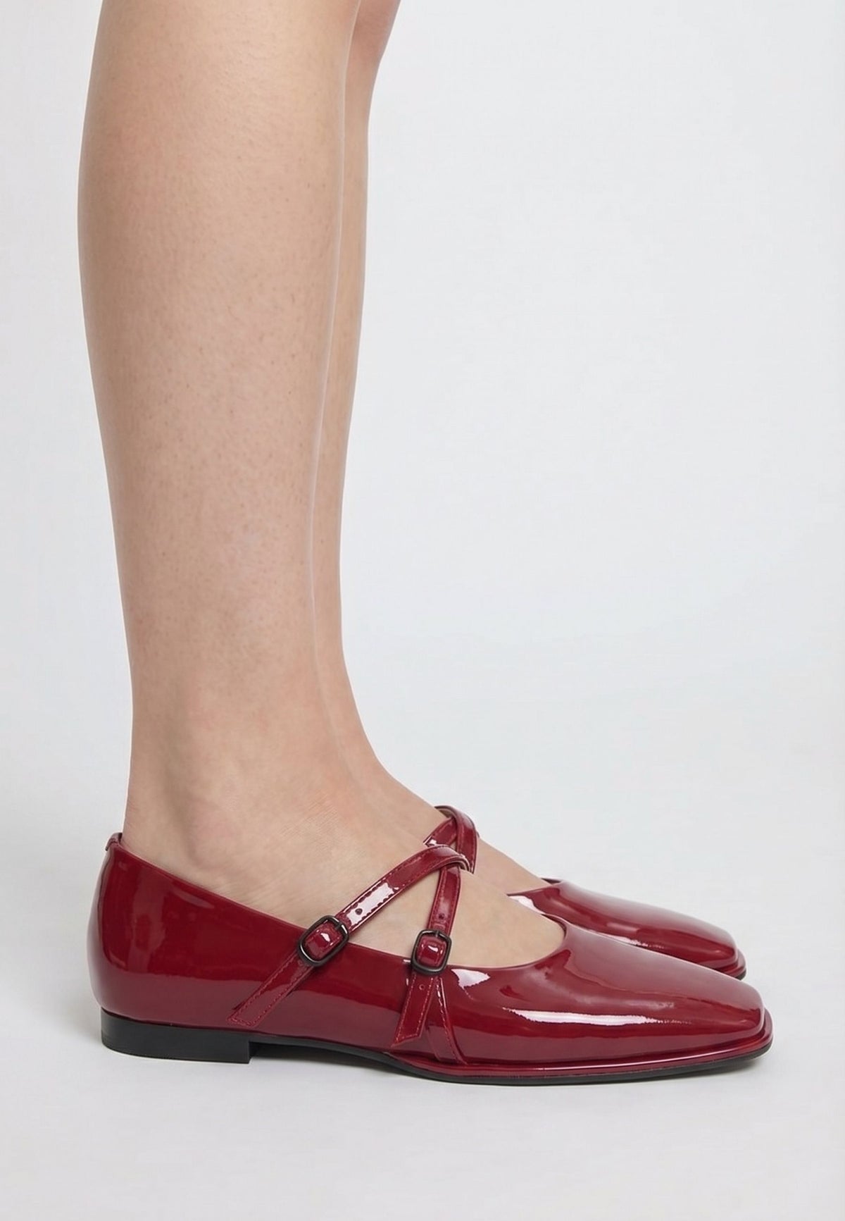Leather Ballerinas Albina - Red