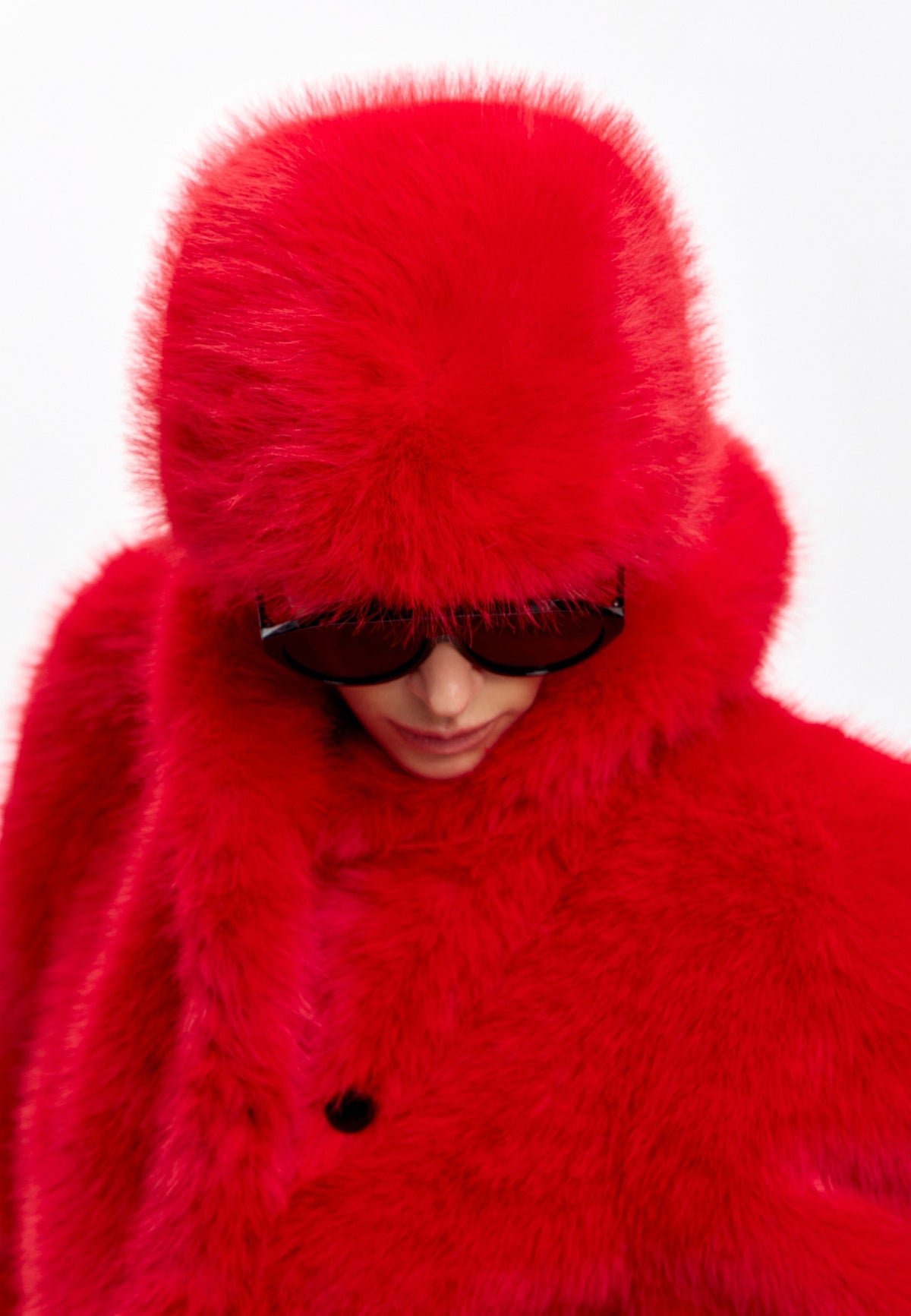 Cappello in pelliccia sintetica invernale – Rosso