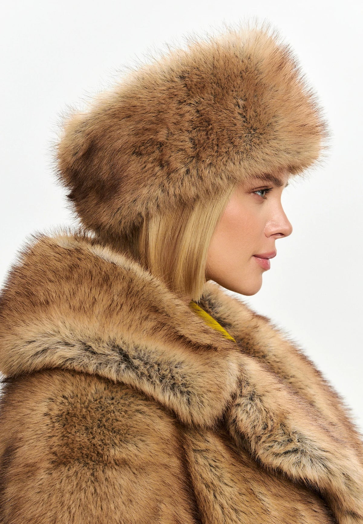 Faux Fur Hat – Brown