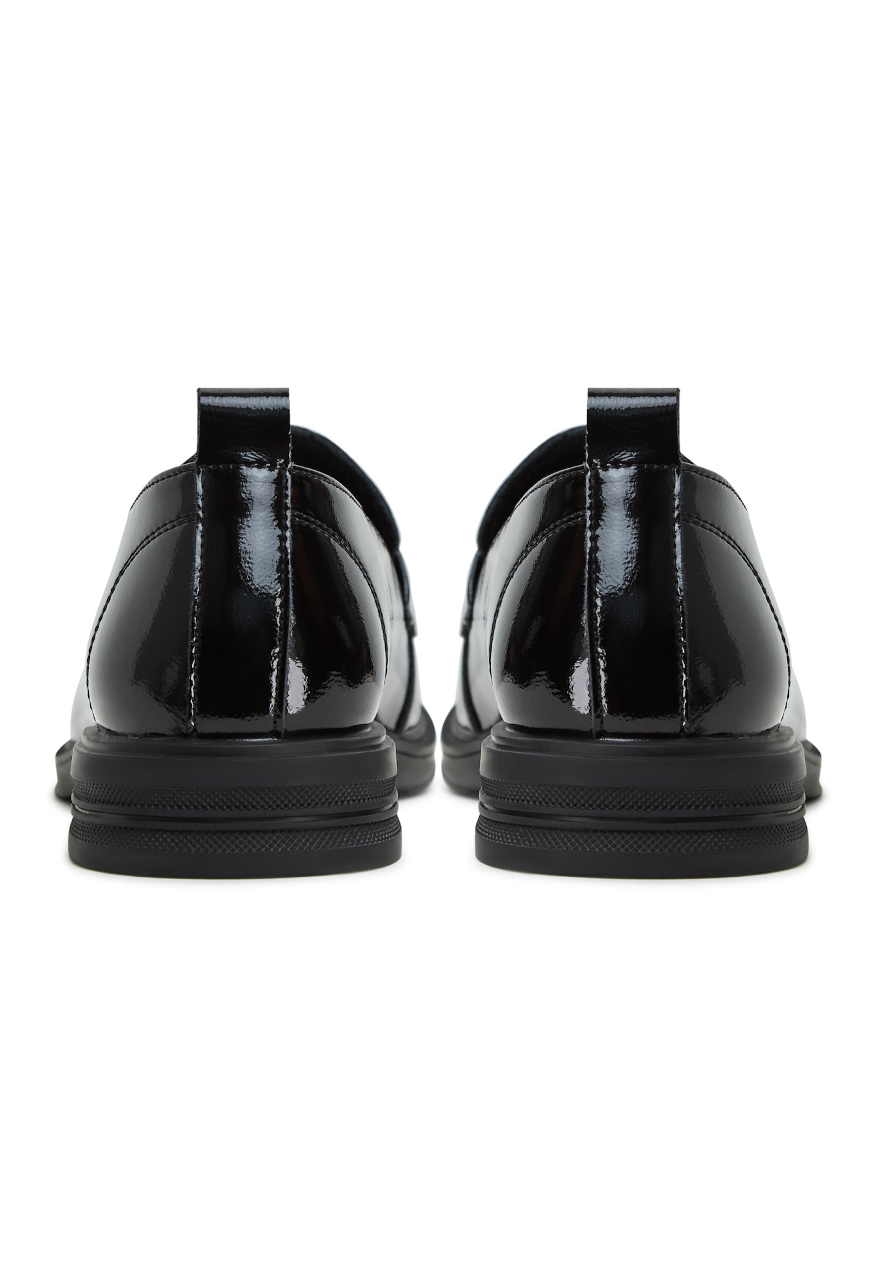 Block Heels Loafers - Black