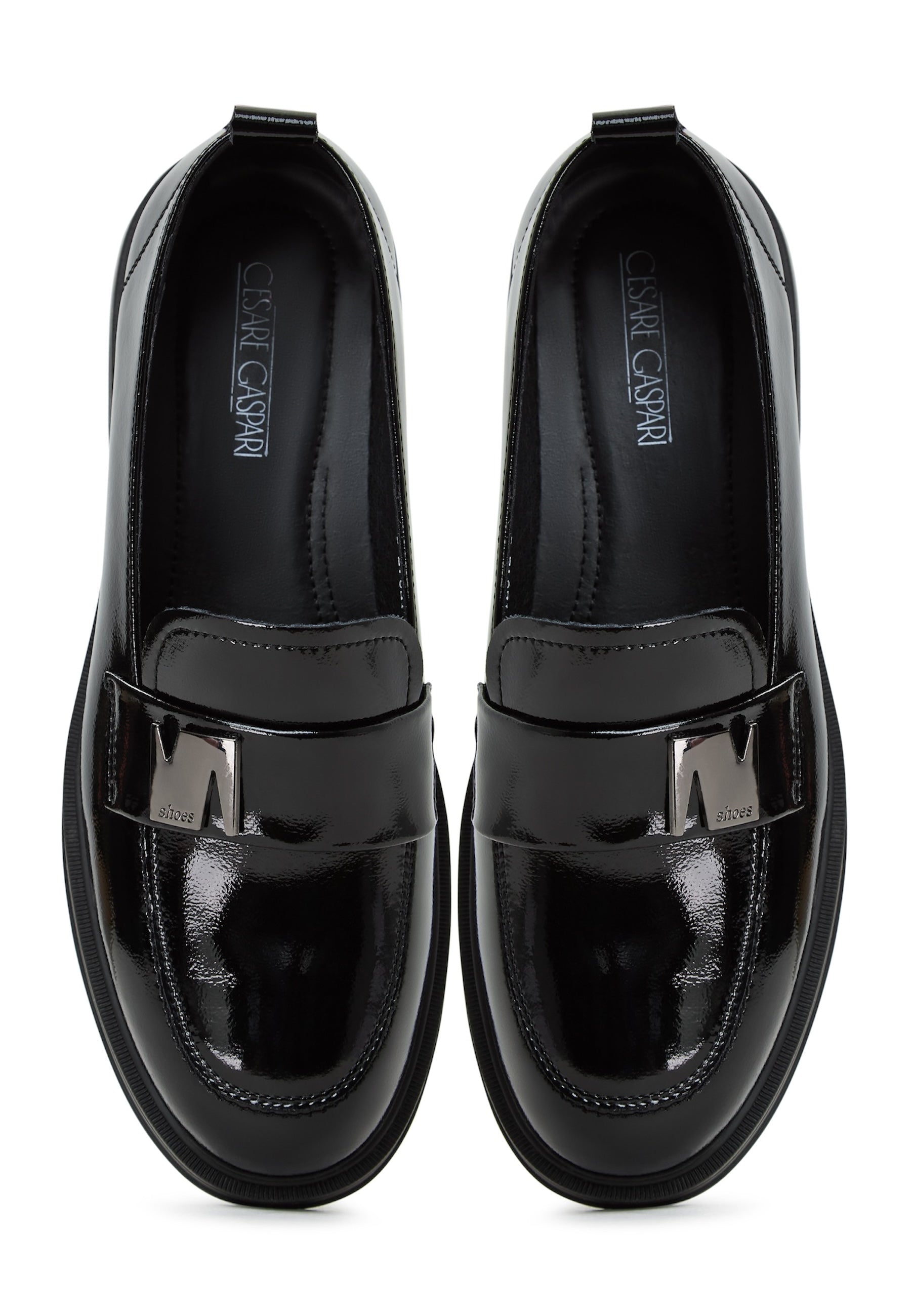 Block Heels Loafers - Black