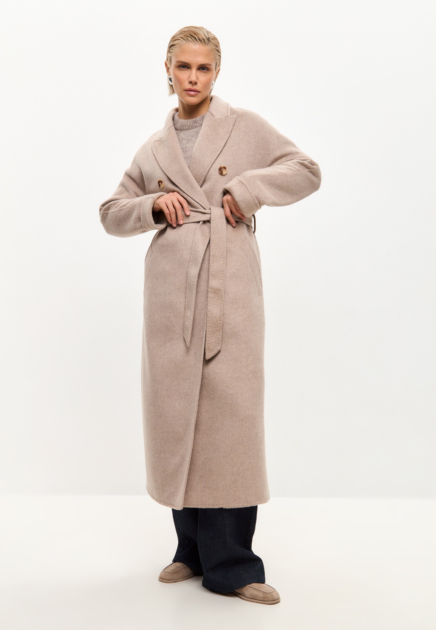 Classic Luxe Long Coat Rosie - Pink