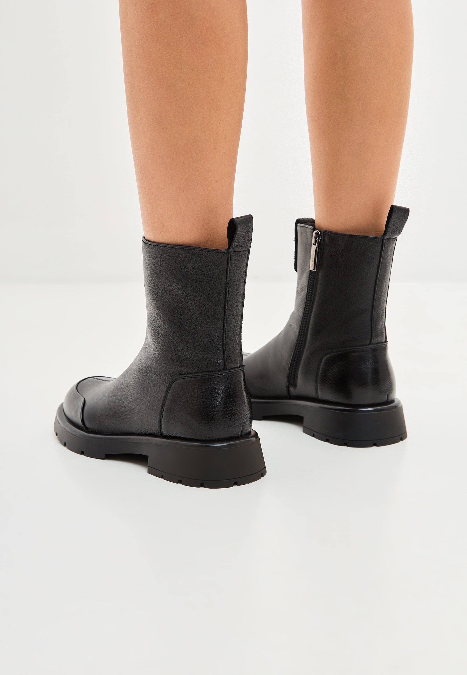 Chunky Ankle Boots Wolle Penelope - Schwarz