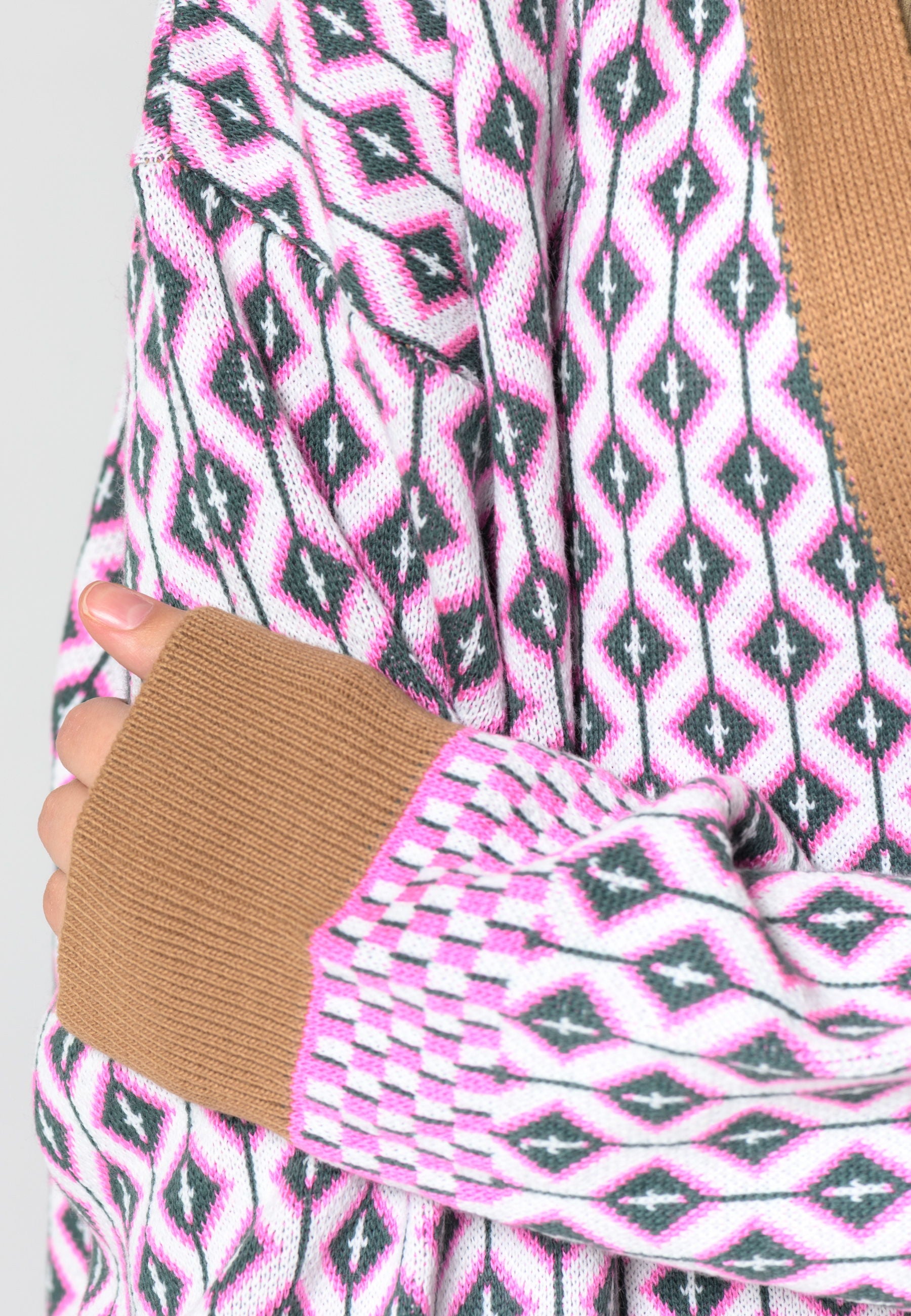 Patterned Knit Cardigan