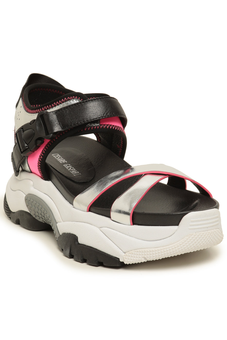 Sporty Chunky Strap Sandals - Pink