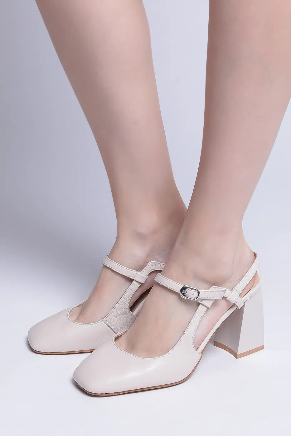 Grace T-Strap Block Heels