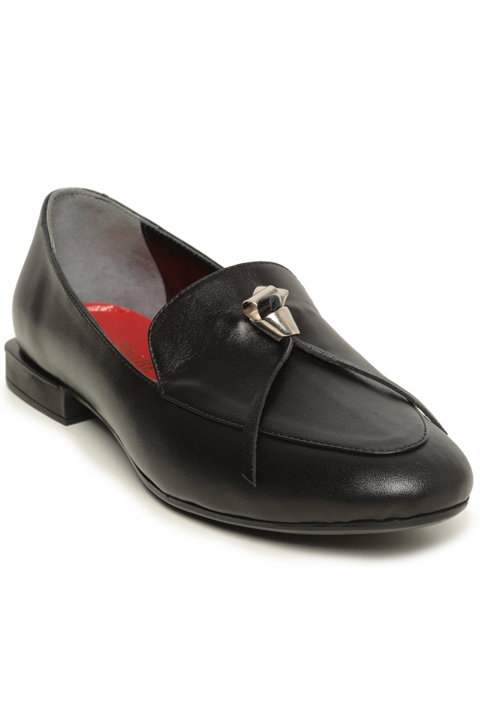 Metal Accent Loafers - Black