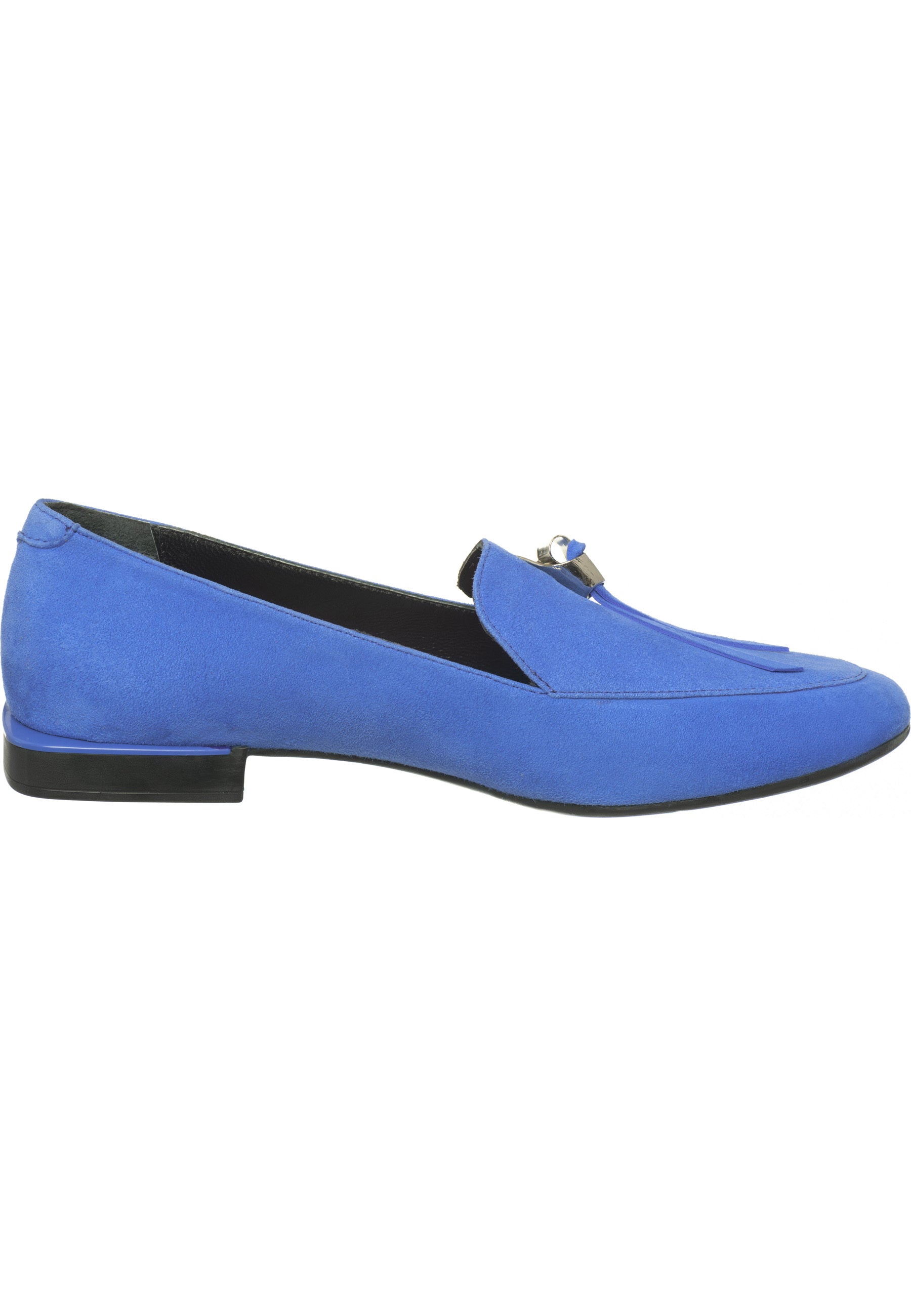 Metal Accent Loafers - Blue