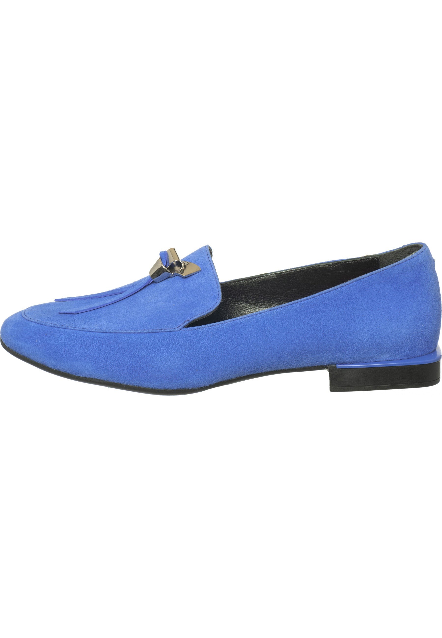 Metal Accent Loafers - Blue