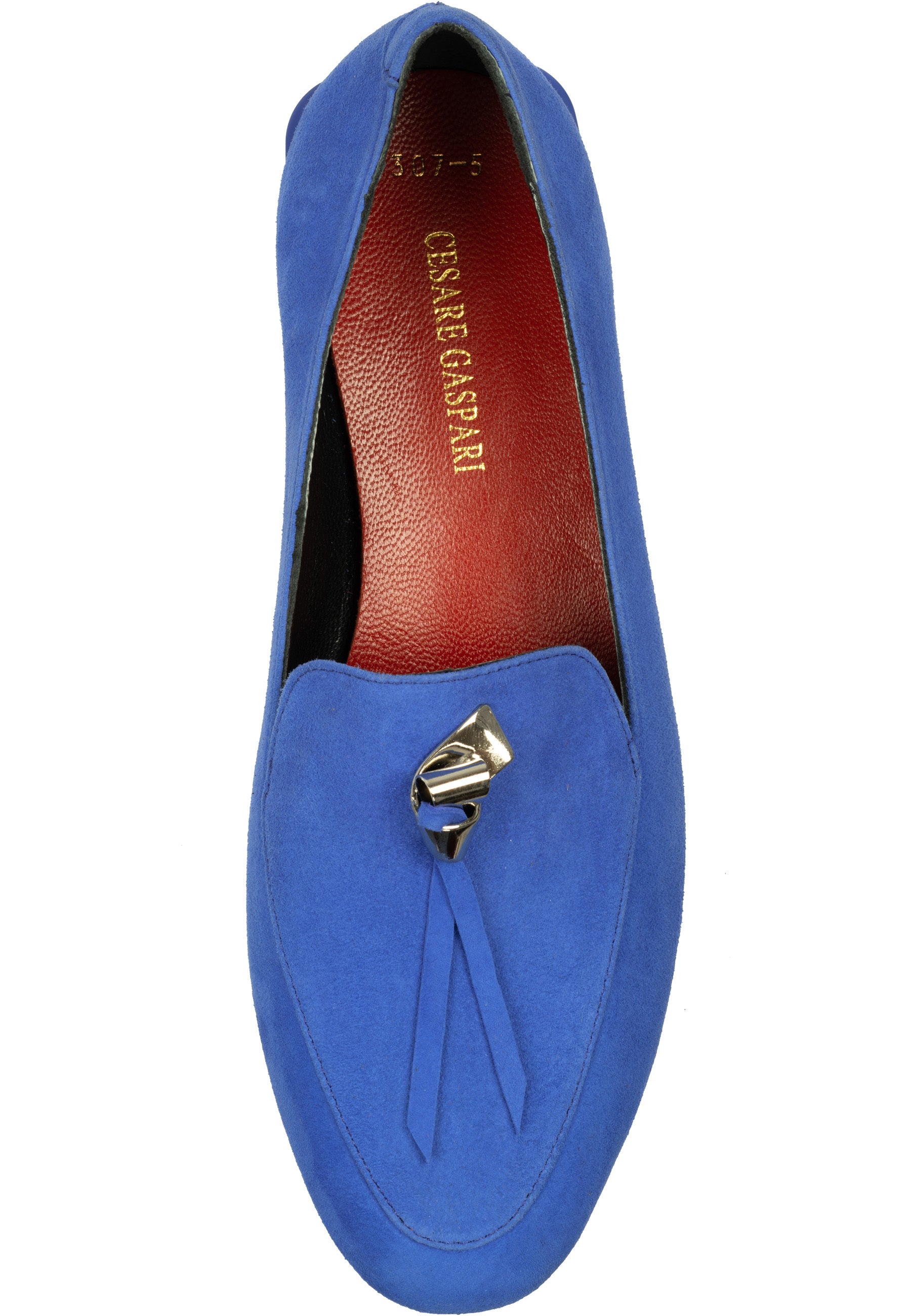 Metal Accent Loafers - Blue