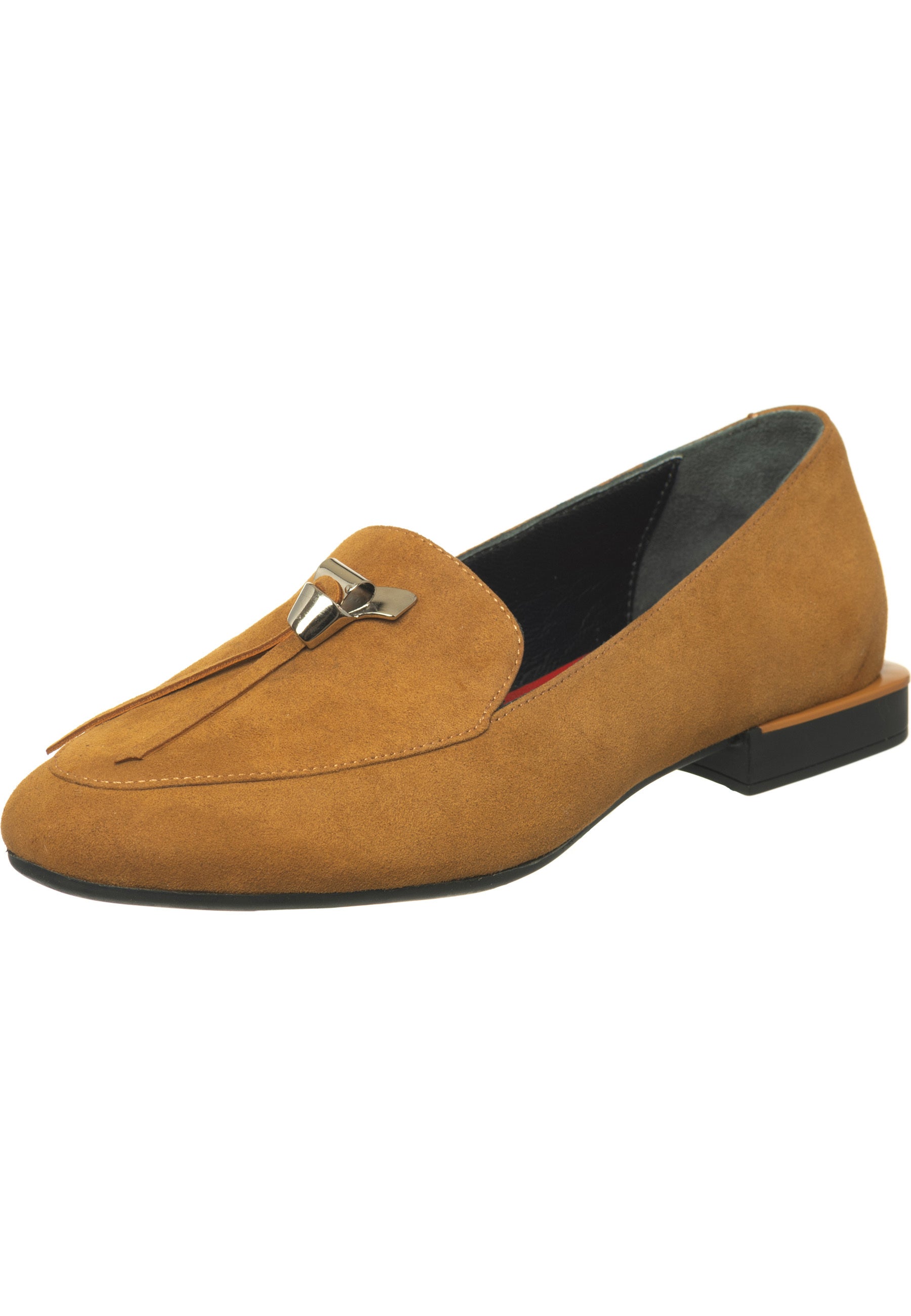 Metal Accent Loafers - Brown