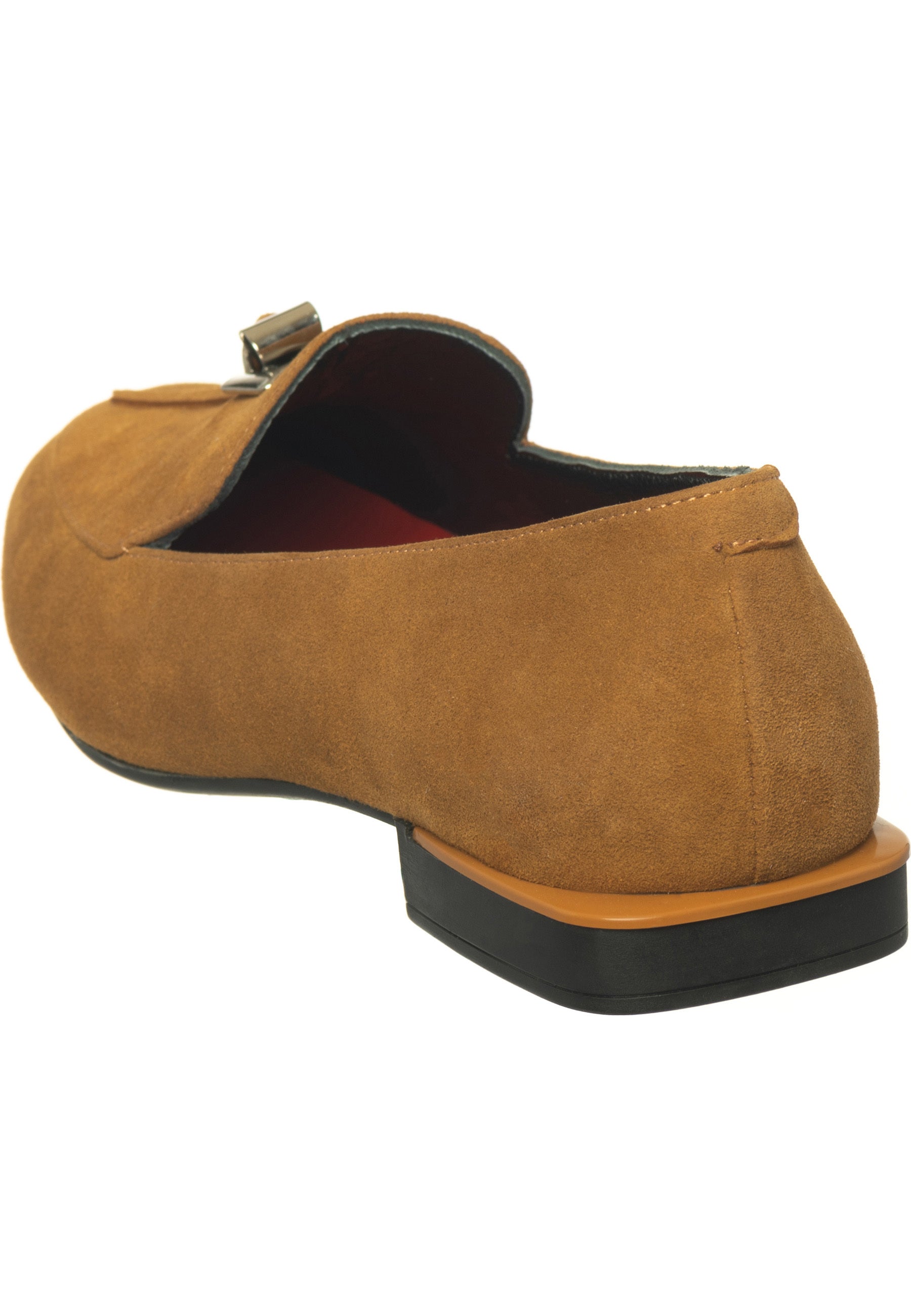 Metal Accent Loafers - Brown