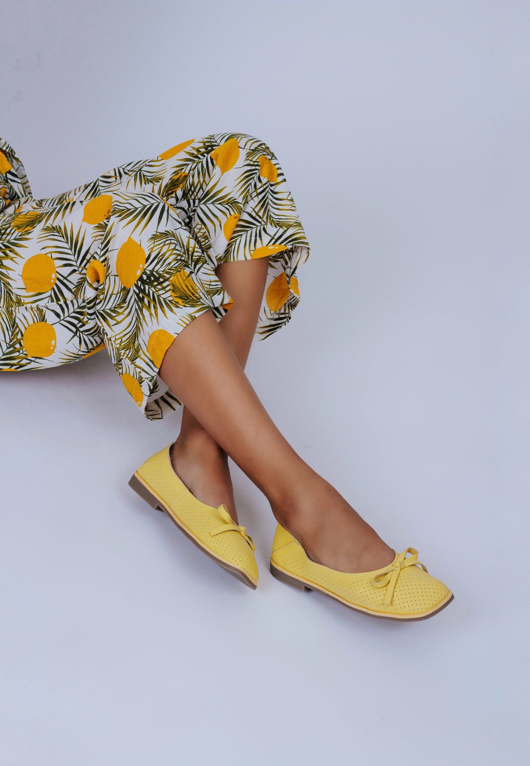 Perforated Bow Flats - Yellow