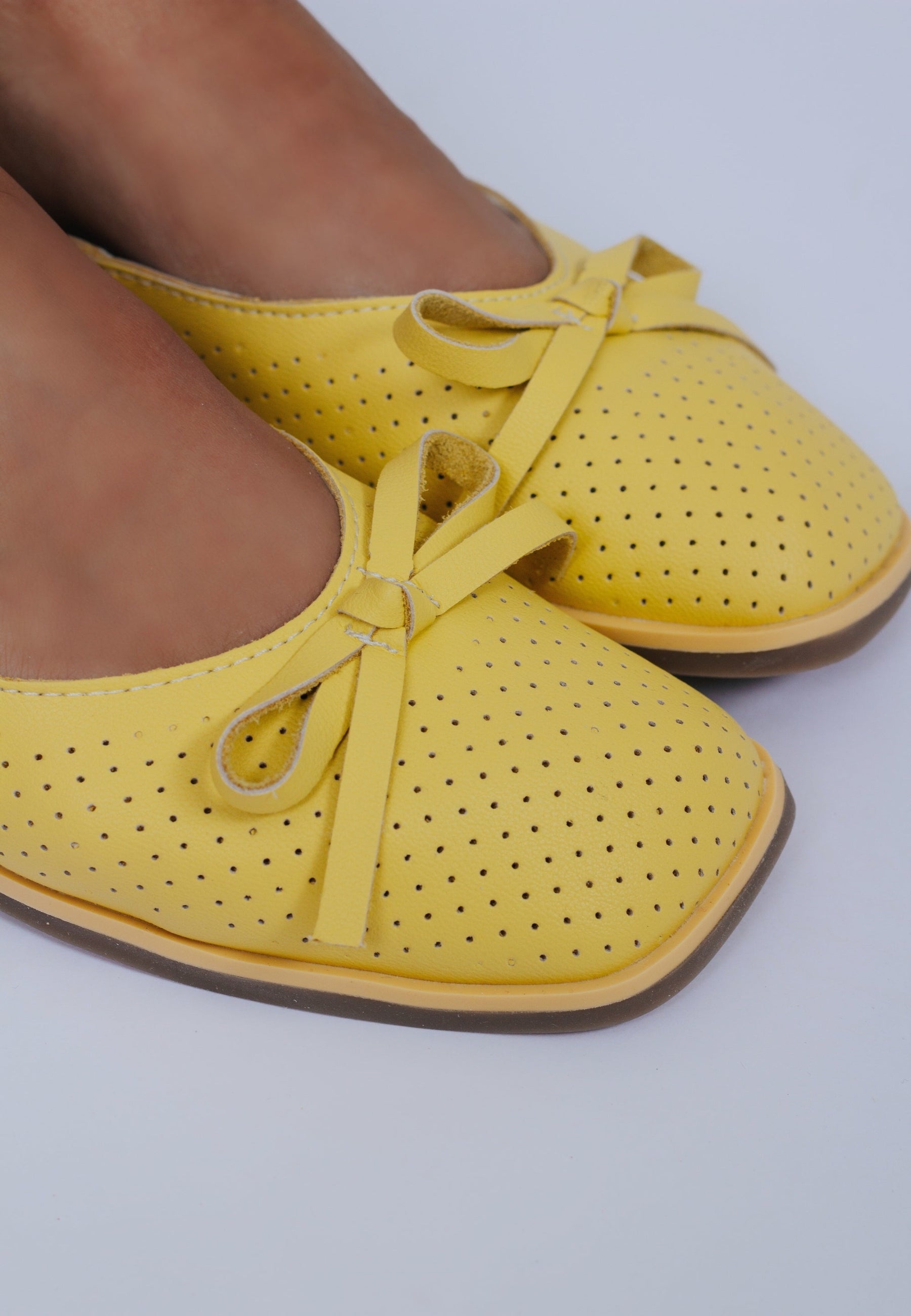 Perforated Bow Flats - Yellow