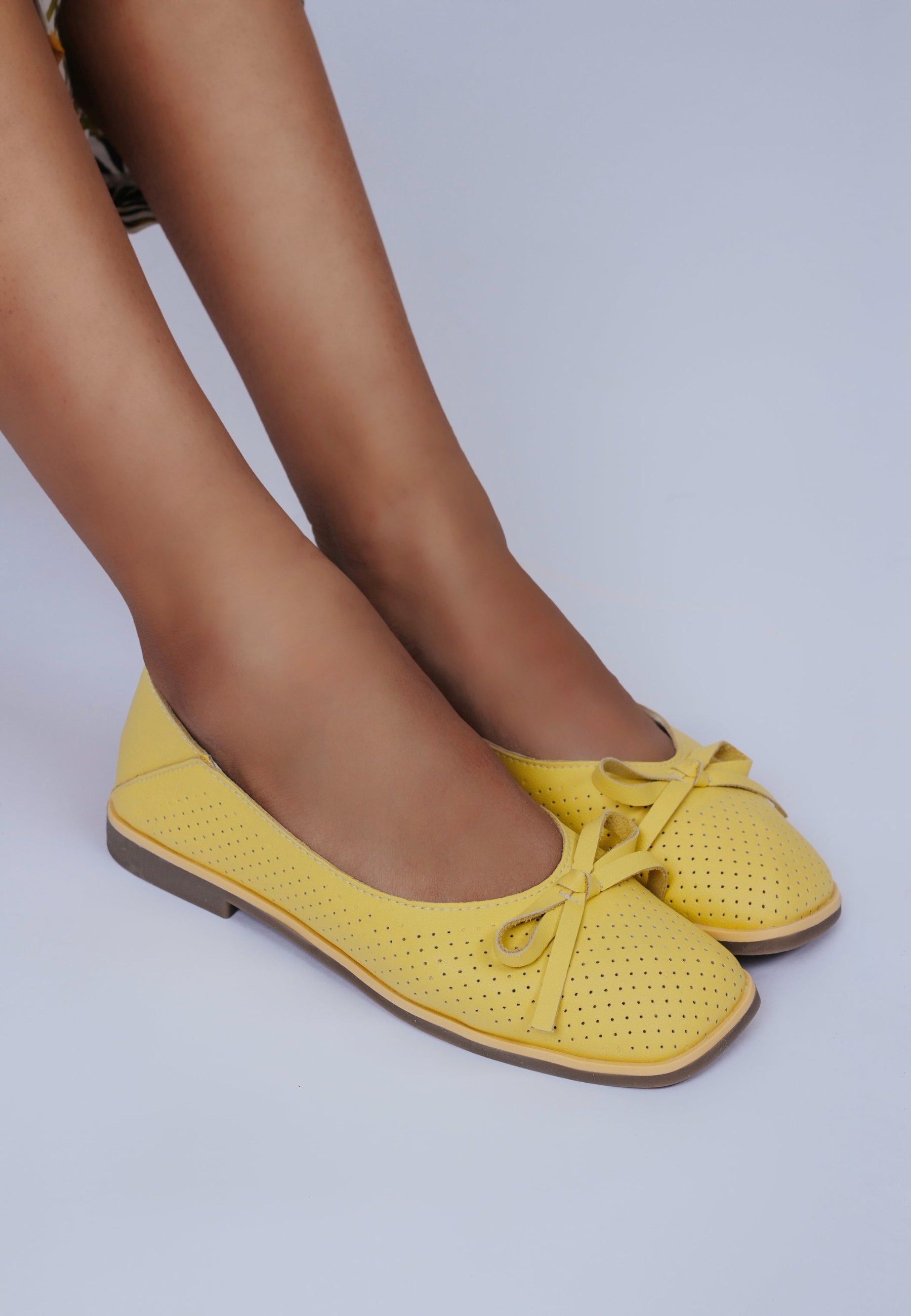 Perforated Bow Flats - Yellow