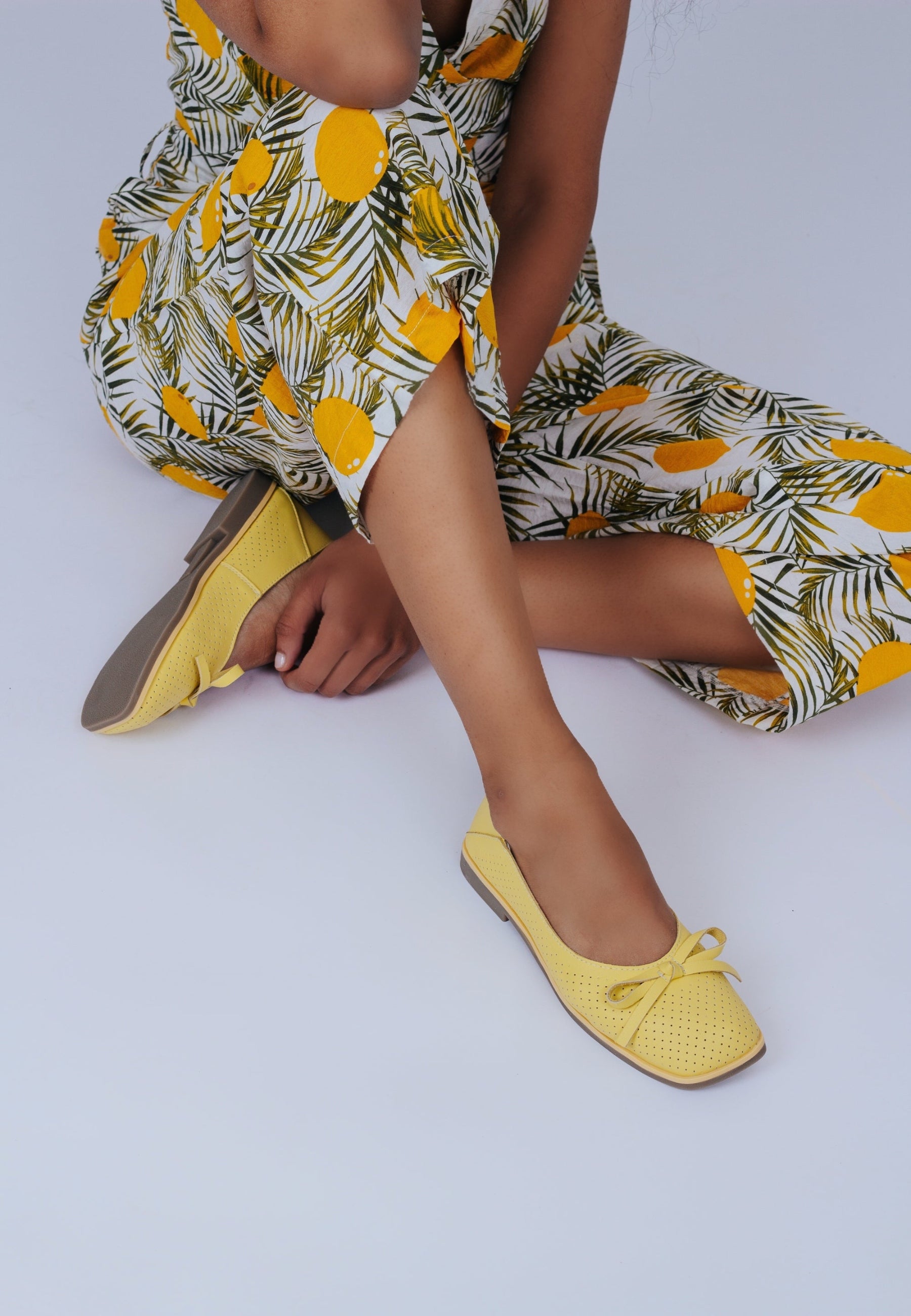 Perforated Bow Flats - Yellow