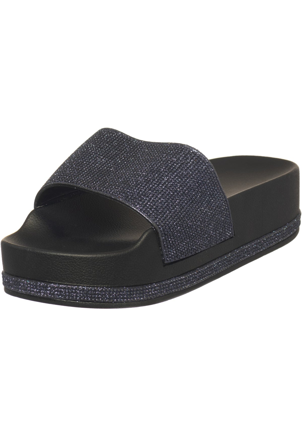 Platform Flip Flops -  Black