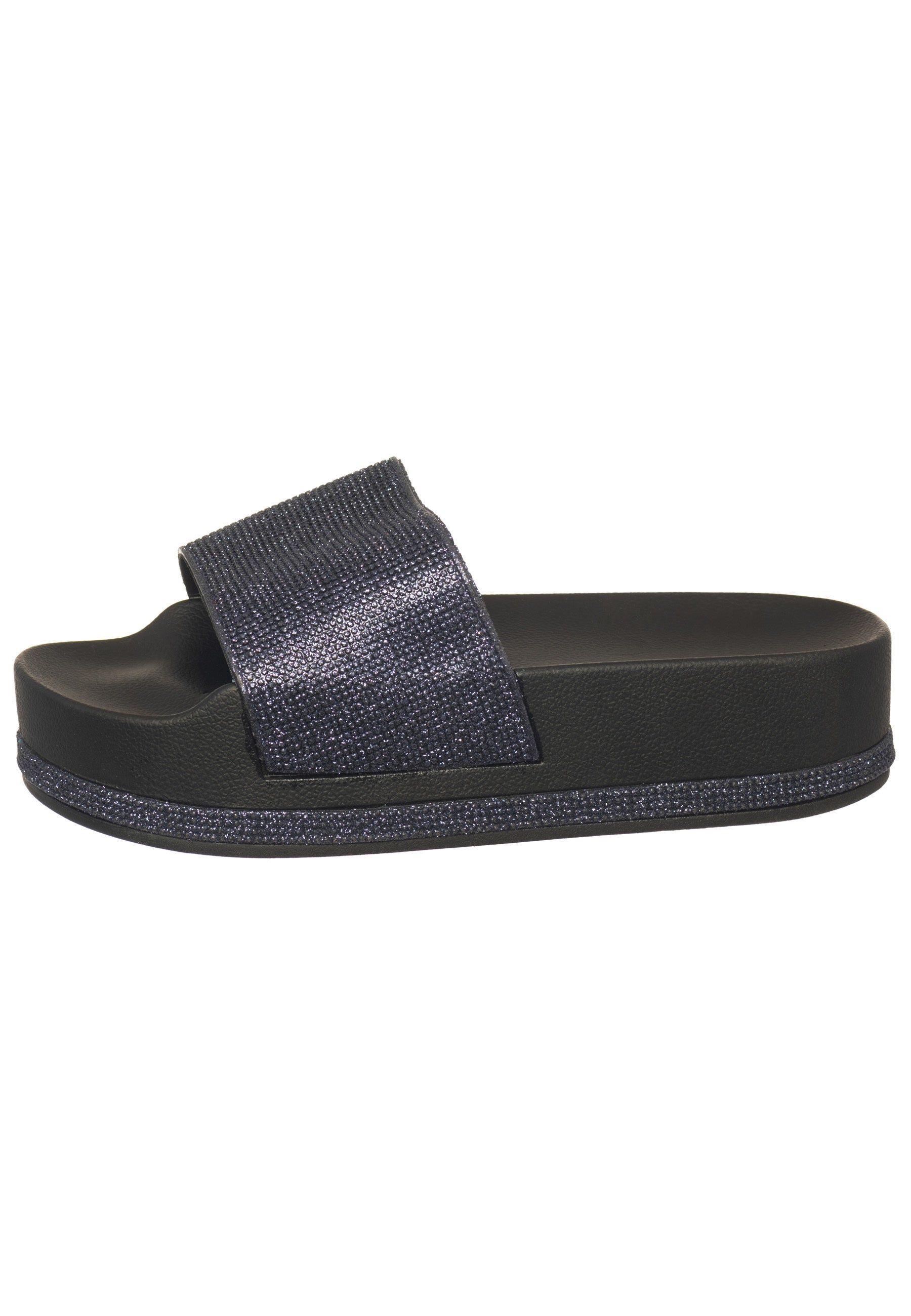 Platform Flip Flops -  Black