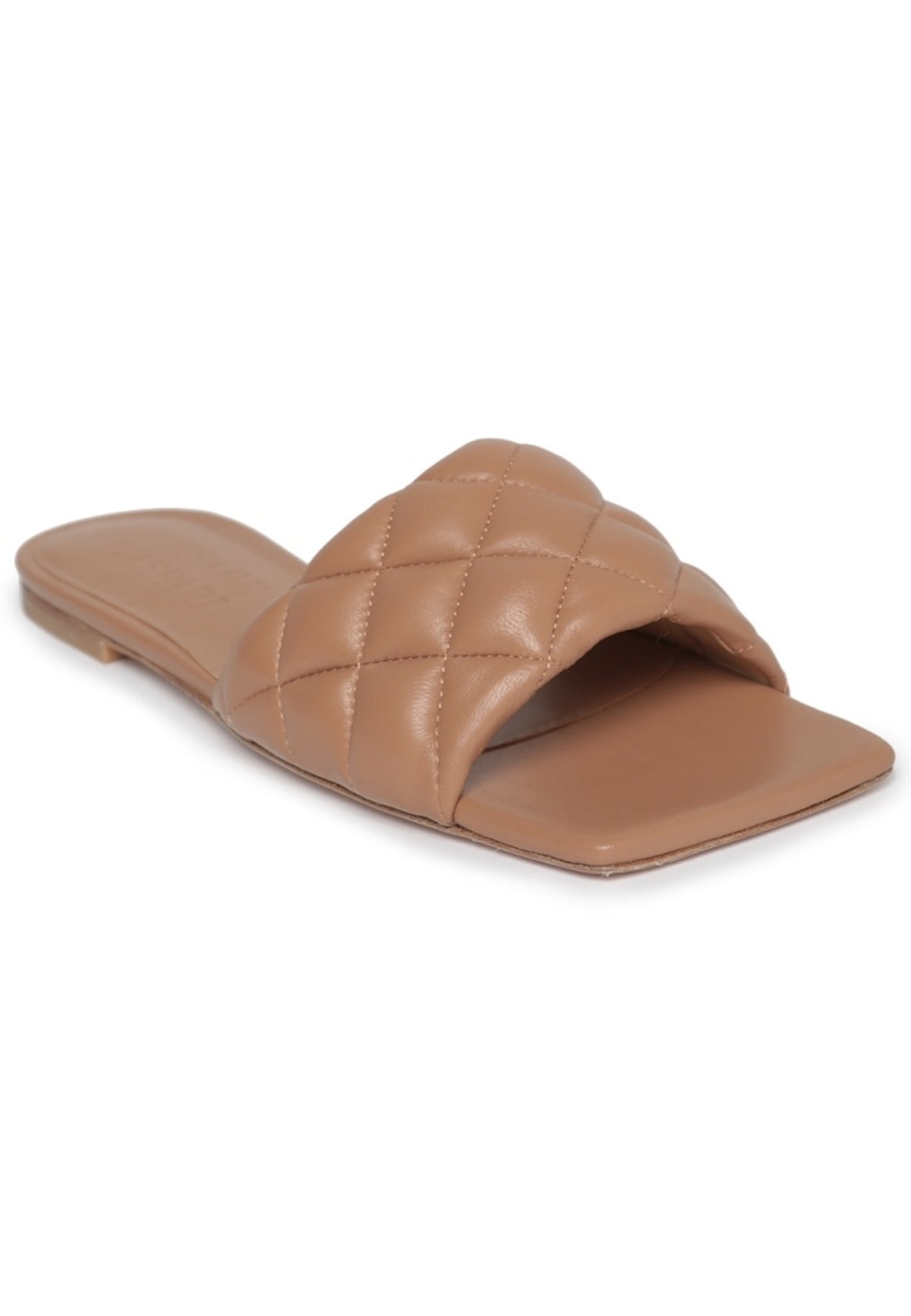 Slip On Leather Sandals - Brown