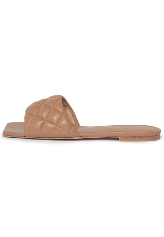 Sandales en cuir à enfiler - Marron