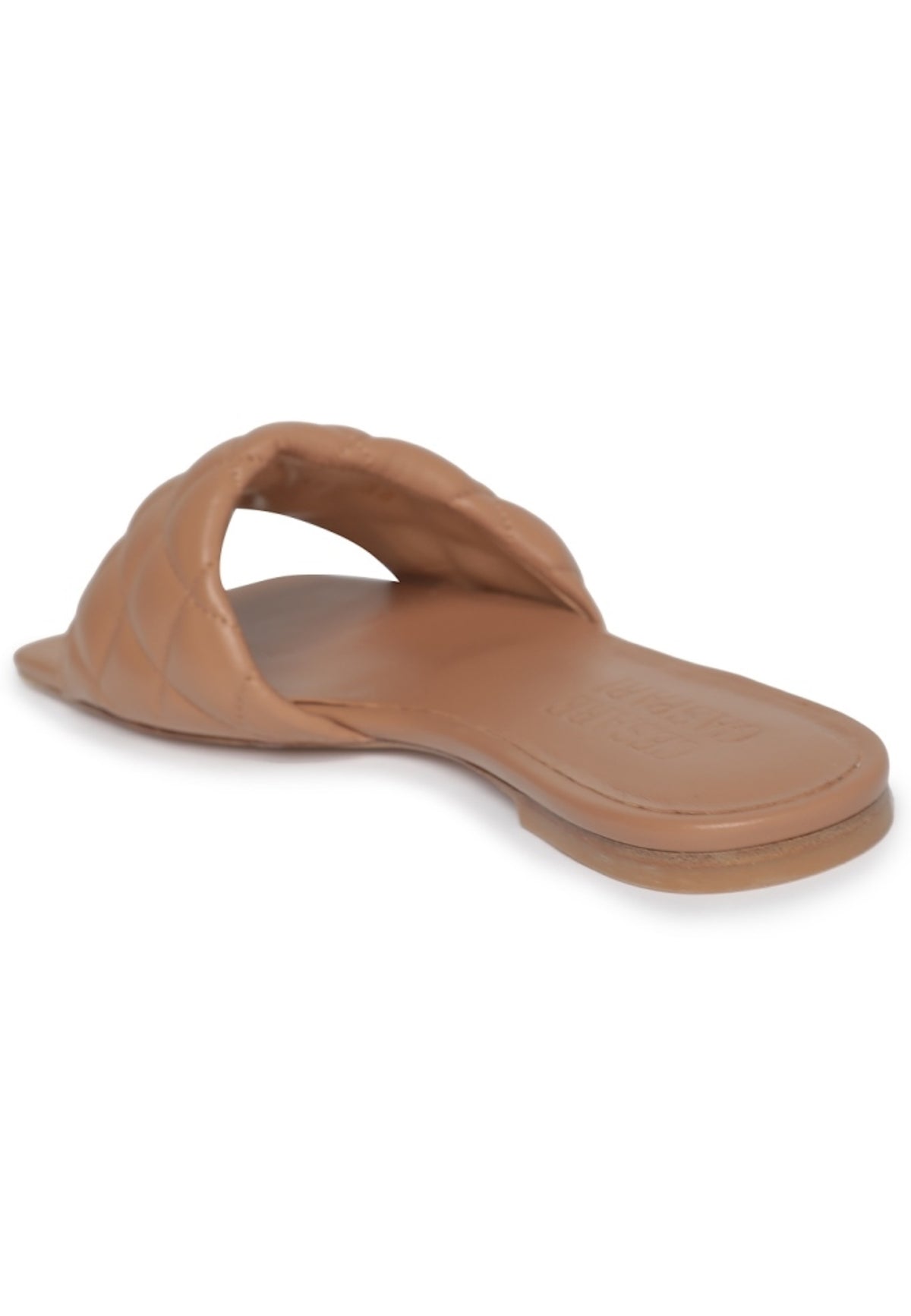 Slip On Leather Sandals - Brown