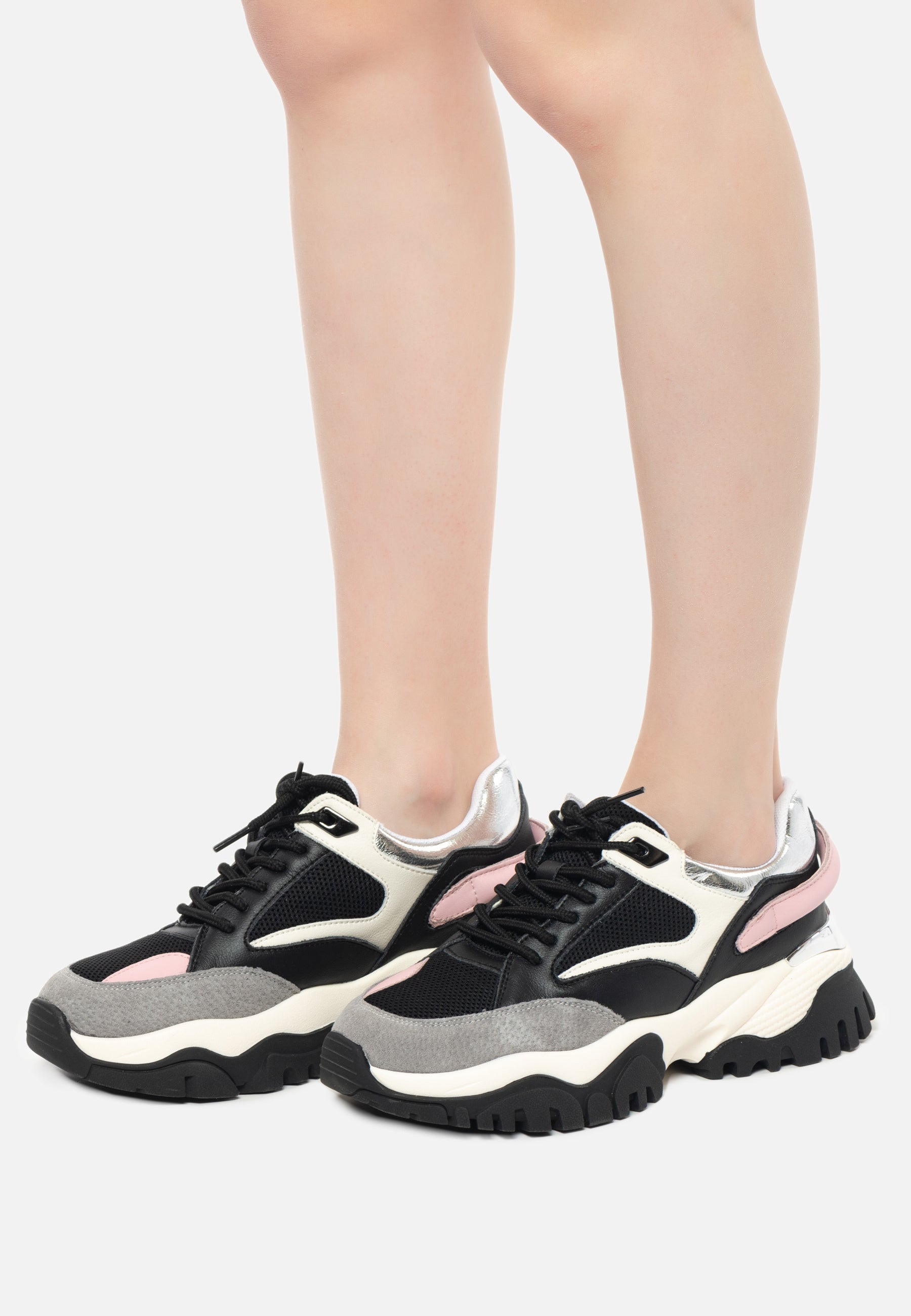 Multi-Panel Chunky Sneakers