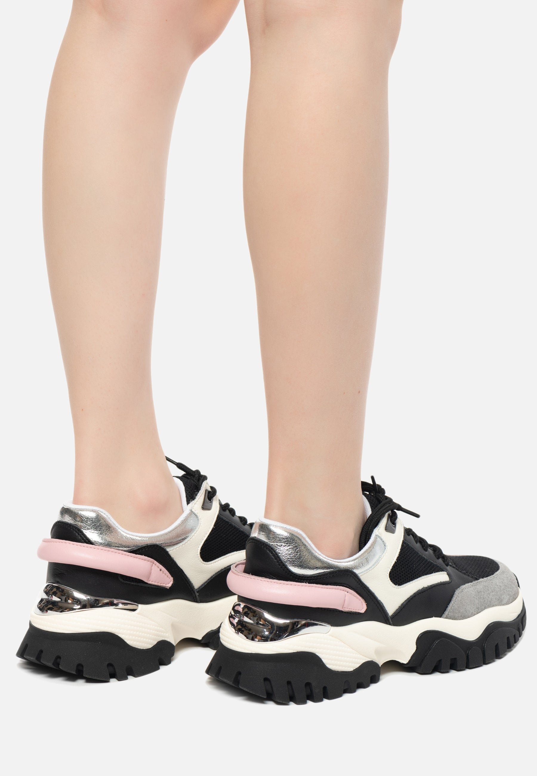 Multi-Panel Chunky Sneakers