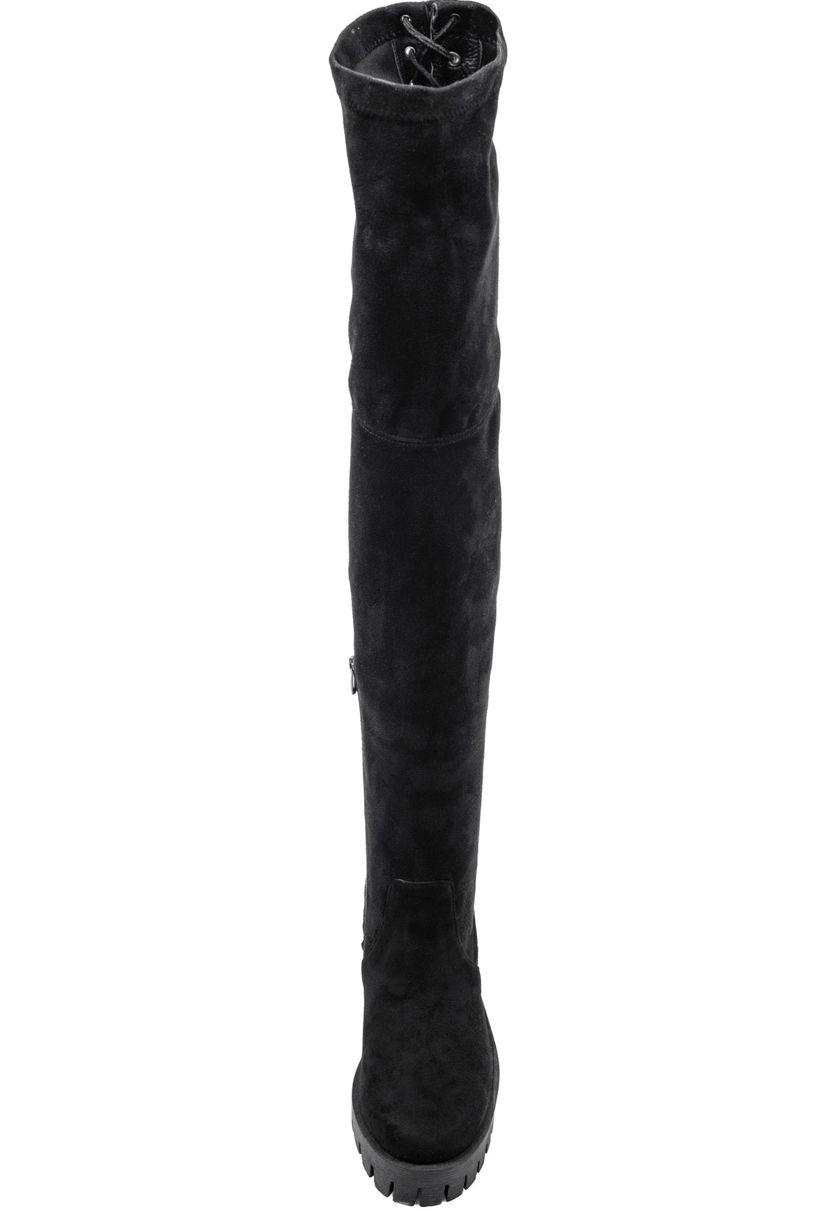 Suede Over-the-Knee Boots – Black