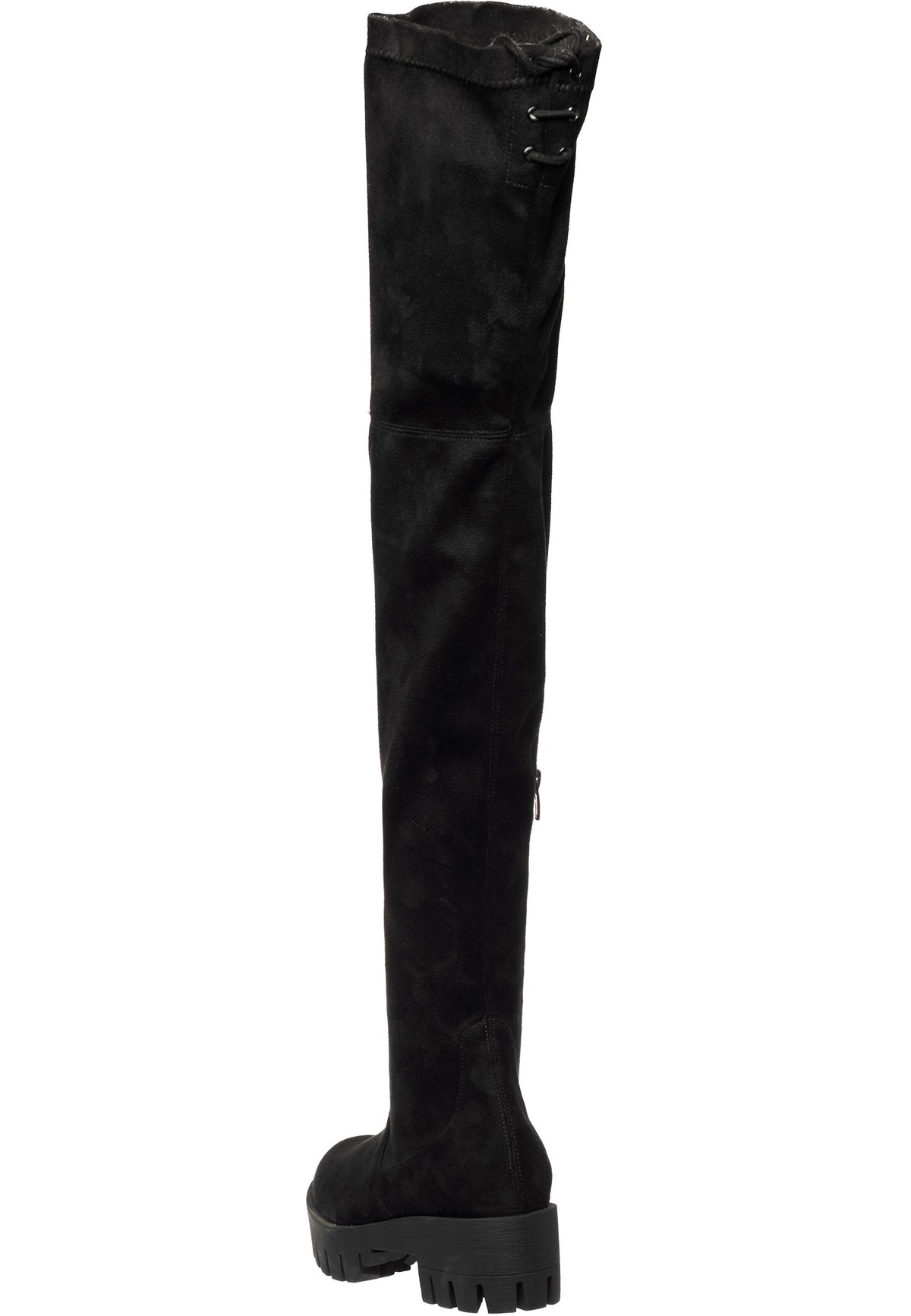 Suede Over-the-Knee Boots – Black